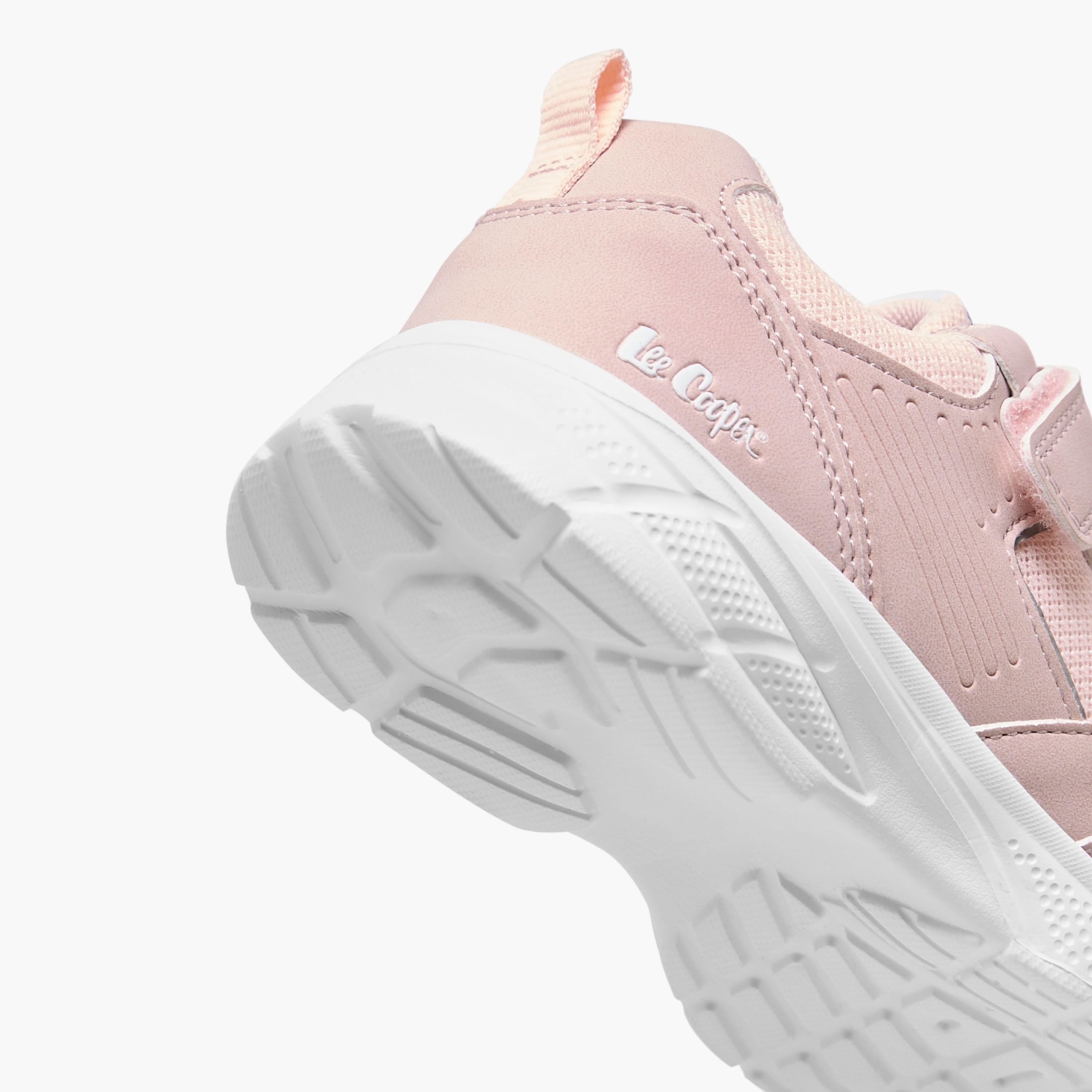 Lee Cooper Girls' Panelled Sneakers with Hook and Loop Closure-girls-shoes-sneakers-image-5