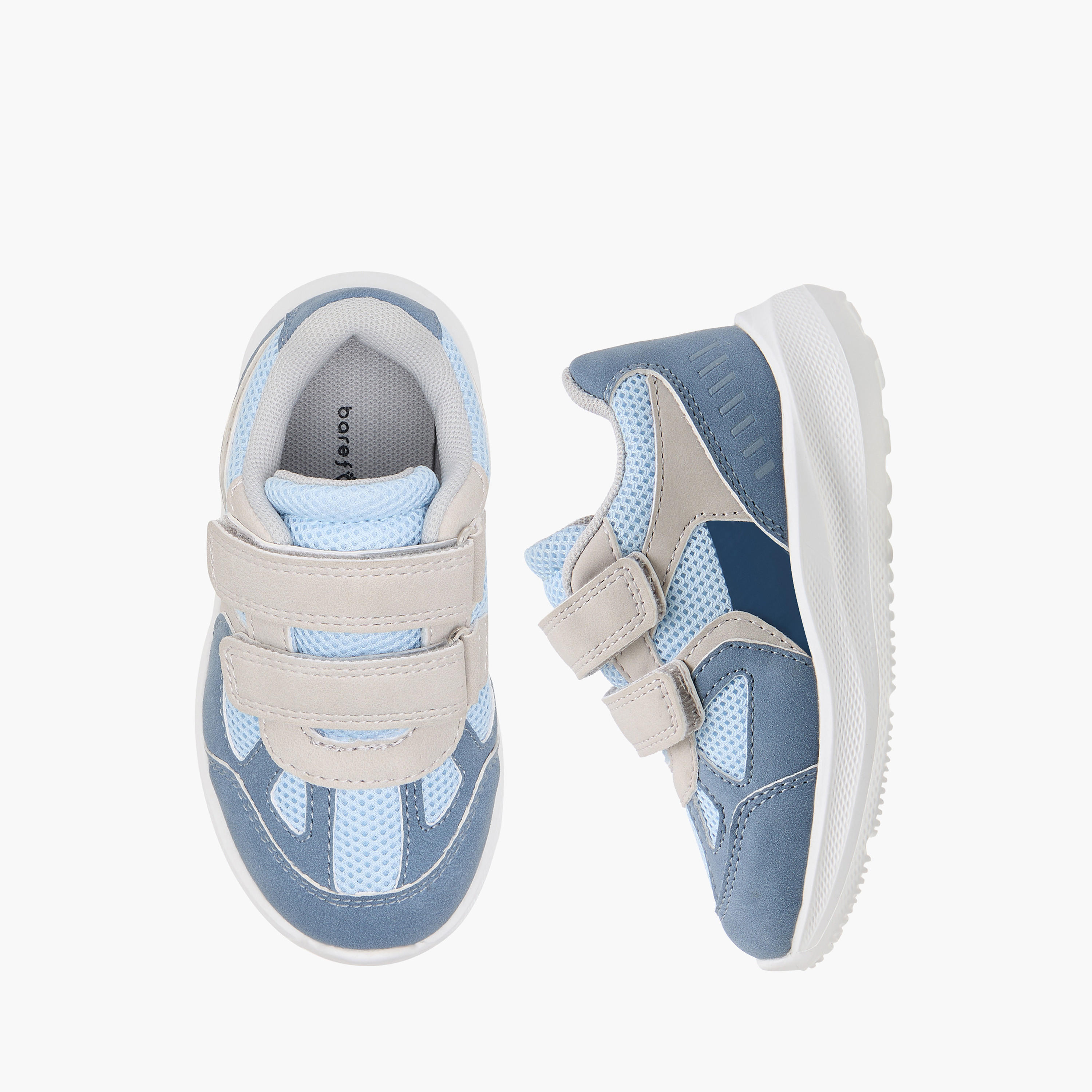 Barefeet Panelled Sneakers with Hook and Loop Closure-boys-shoes-sneakers-image-1