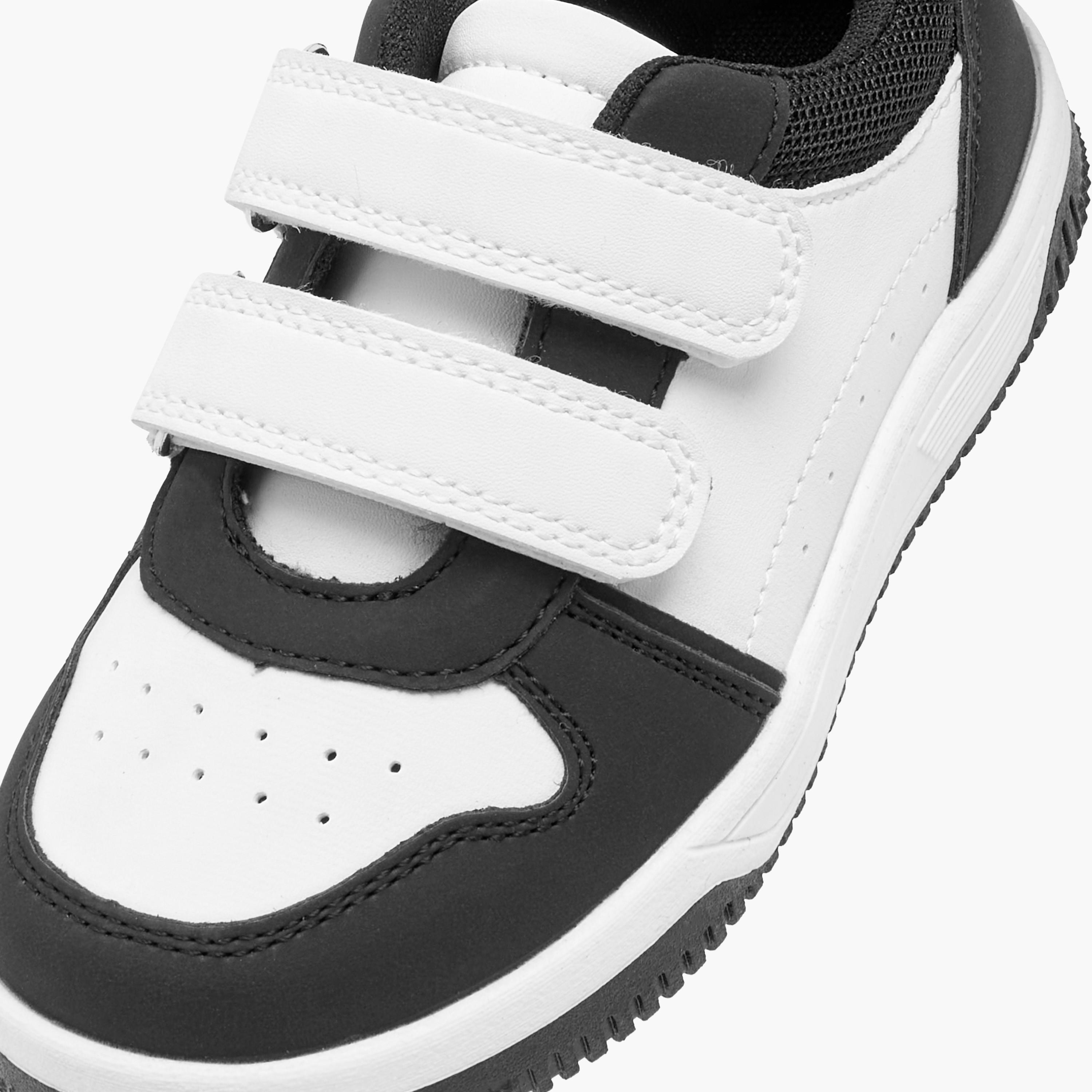 Juniors Colourblock Sneakers with Hook and Loop Closure-boys-shoes-sneakers-image-4