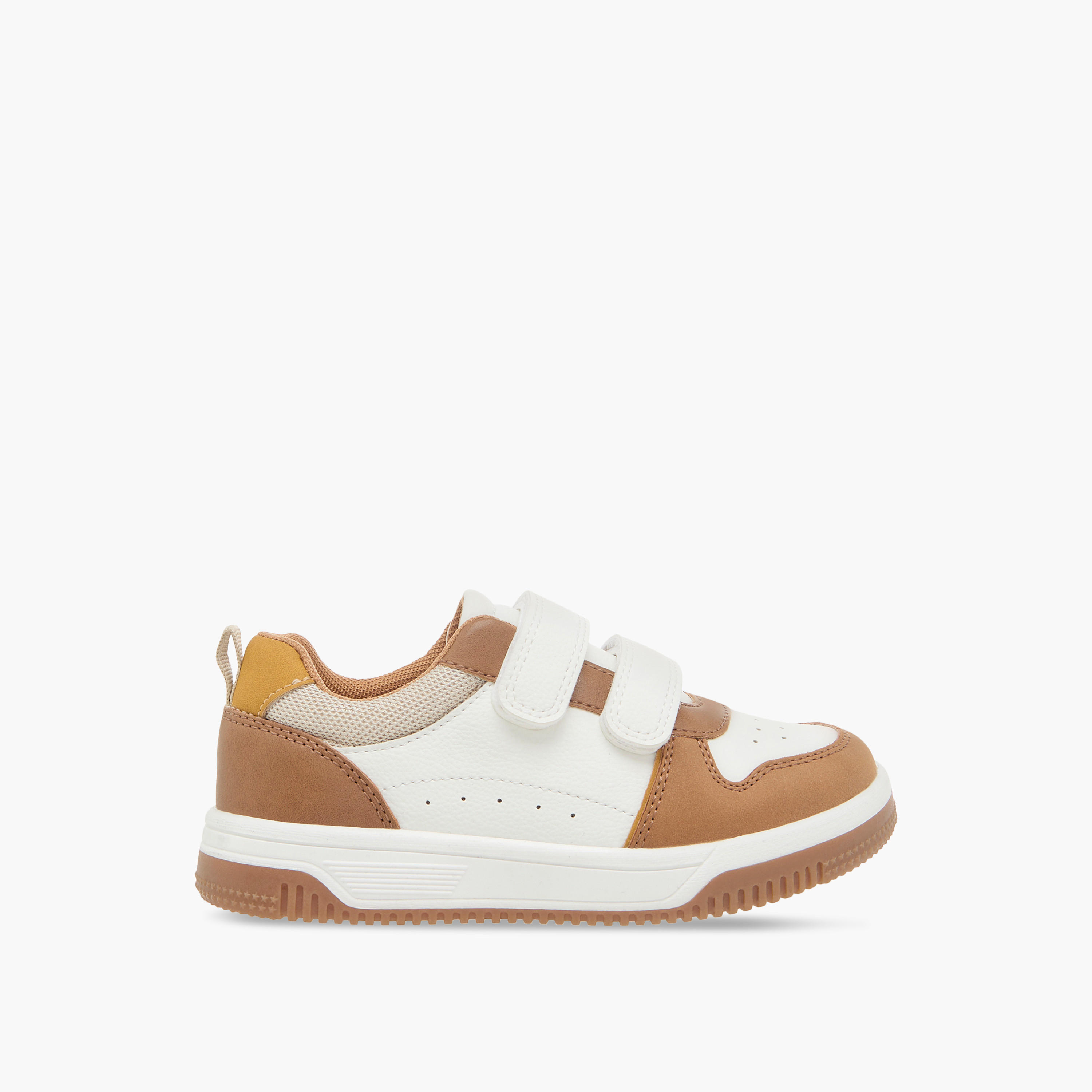 Juniors Colourblock Sneakers with Hook and Loop Closure-boys-shoes-sneakers-image-3
