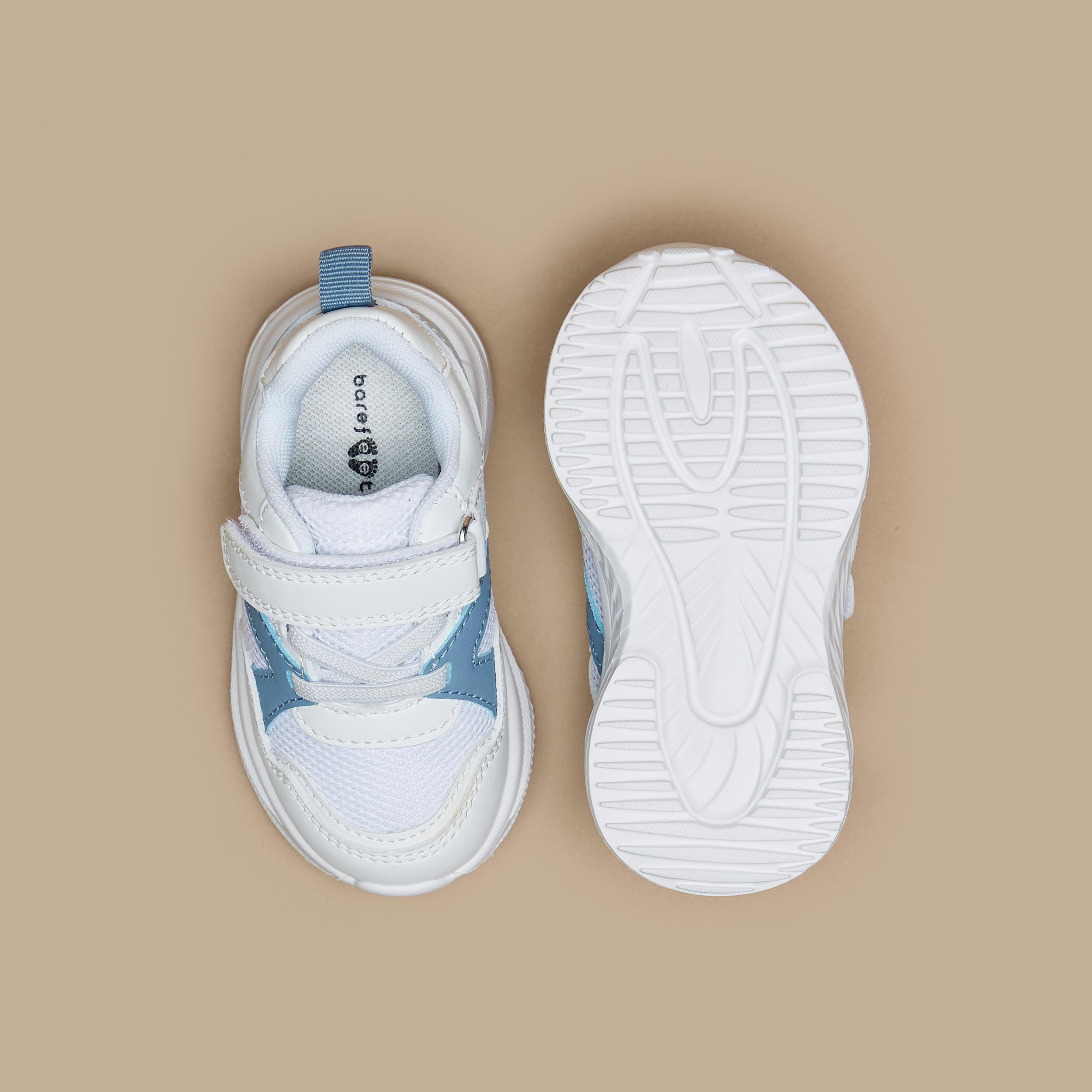 Barefeet Colourblock Sneakers with Hook and Loop Closure-baby-boys-shoes-closedshoes-image-4