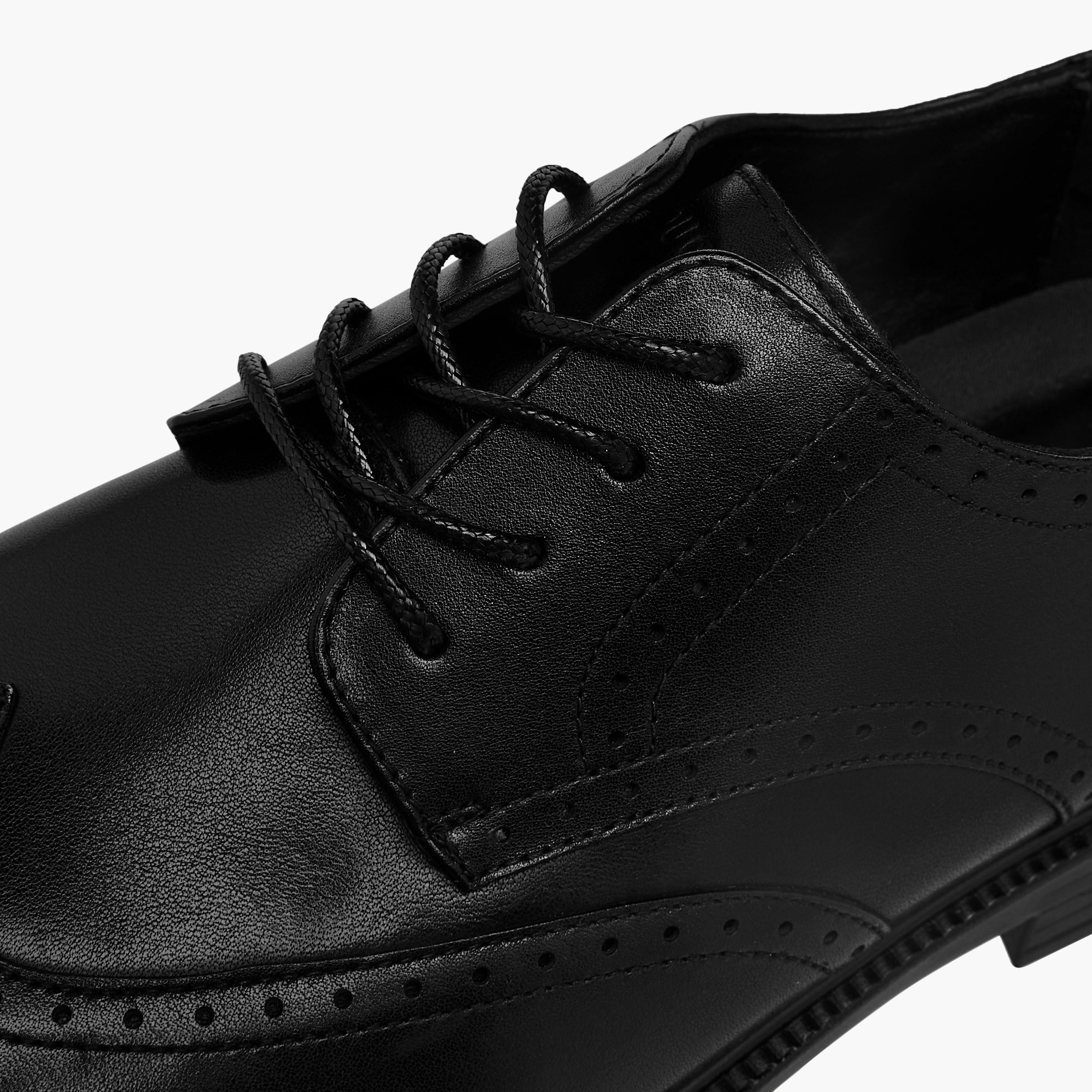 Duchini Men Panelled Lace-Up Leather Derby Shoes-men-shoes-formalshoes-image-4