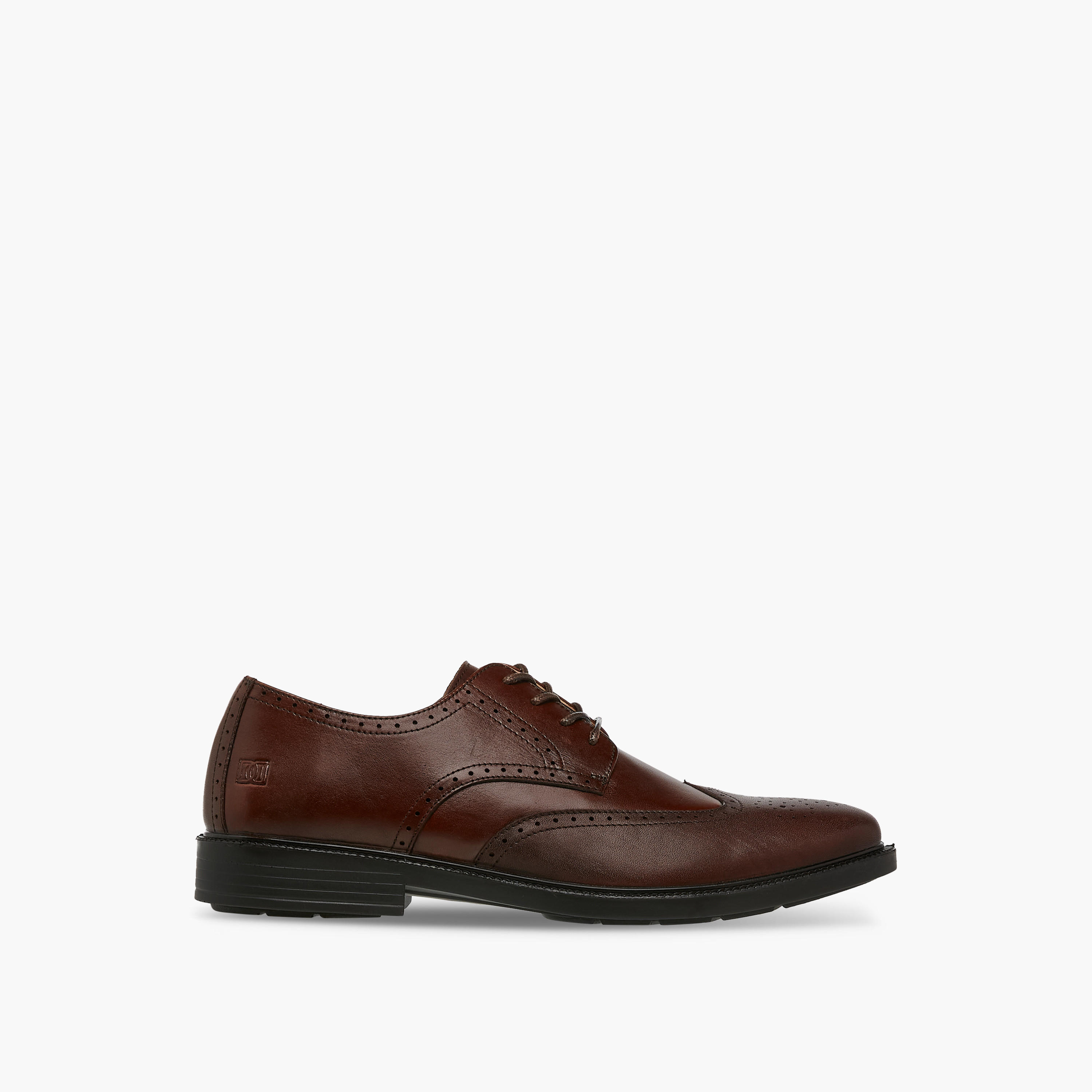 Duchini Men Panelled Lace-Up Leather Derby Shoes-men-shoes-formalshoes-image-2