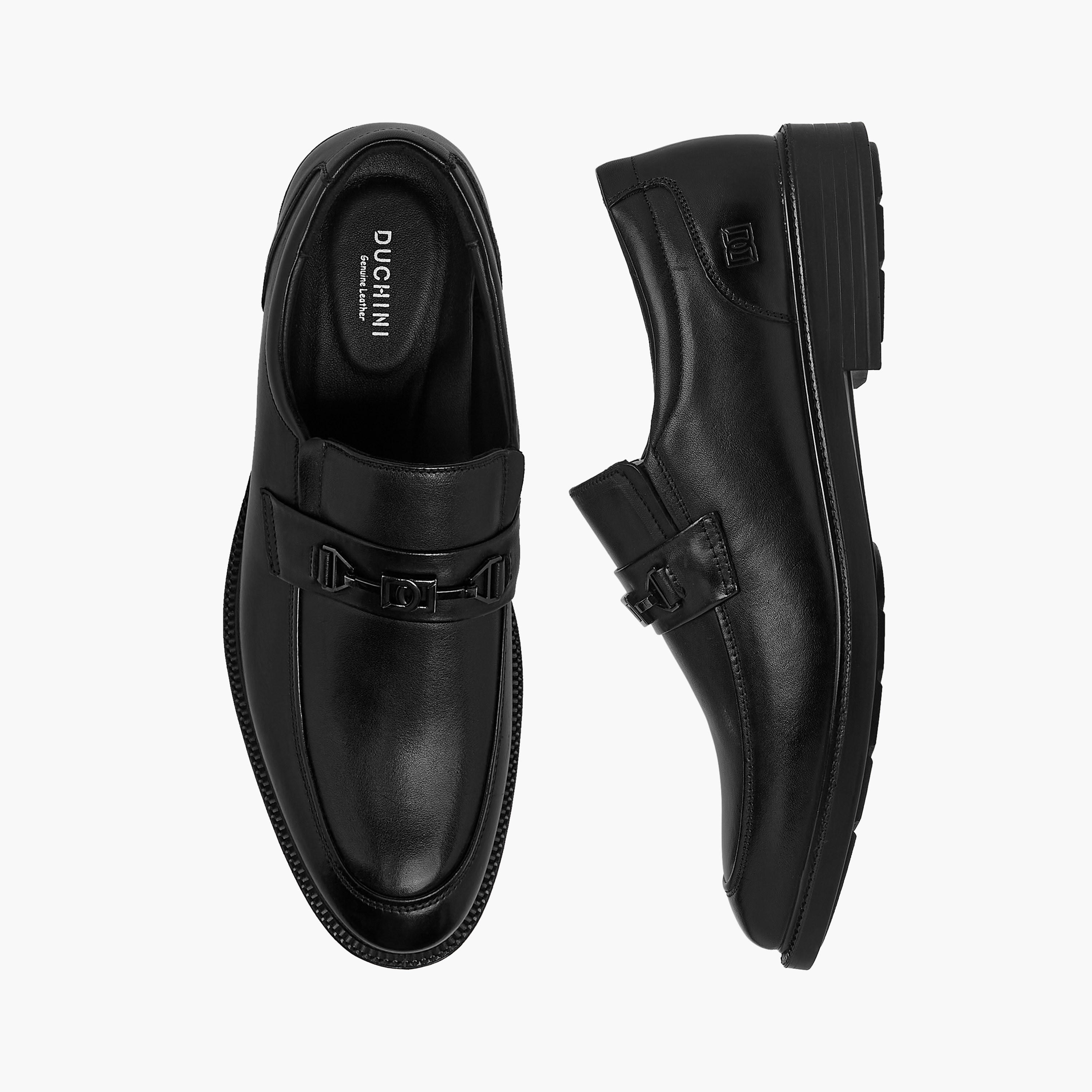 Duchini Men Solid Slip-On Leather Loafers-men-shoes-loafersandmoccasins-image-1