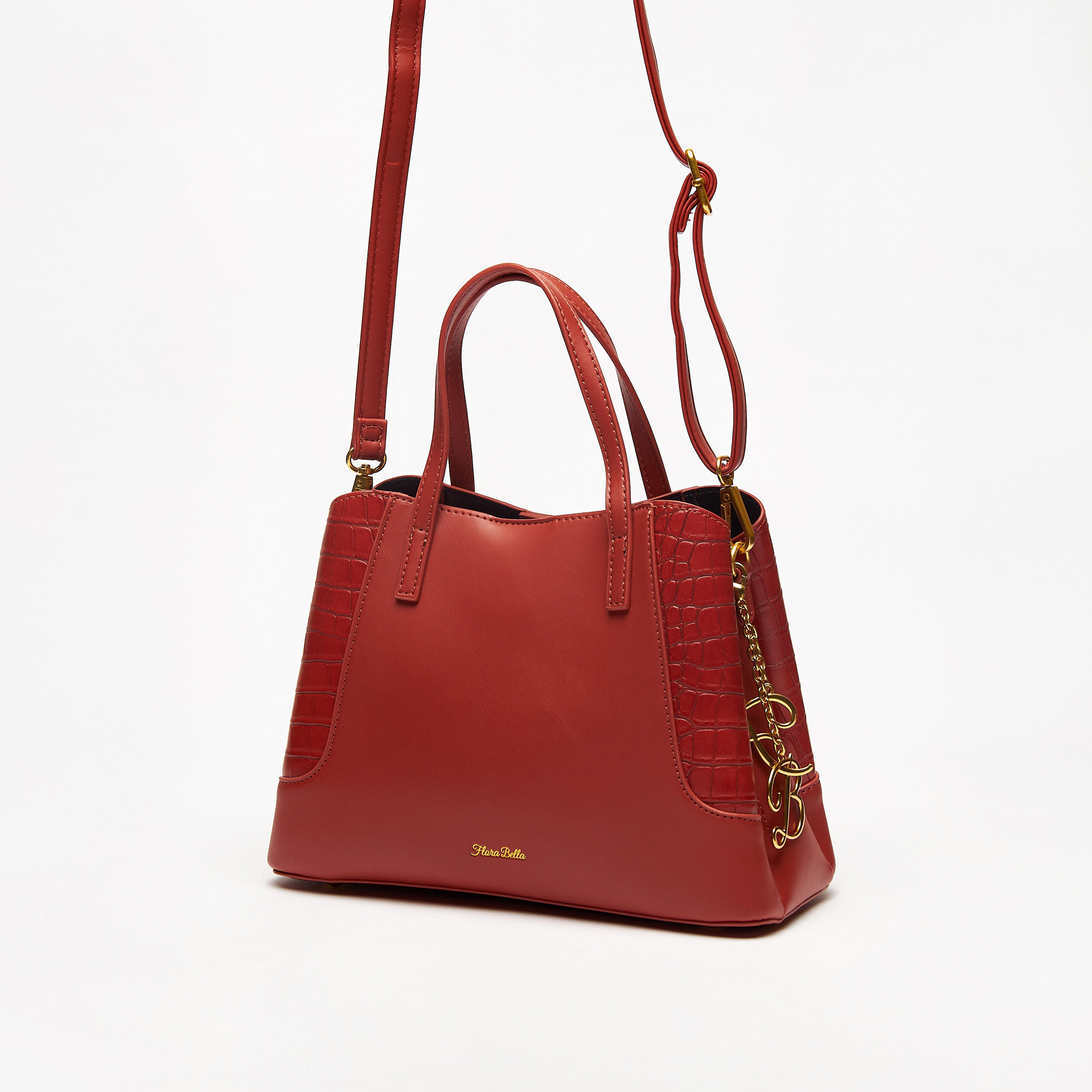 Flora Bella Solid Tote Bag with Dual Straps and Zip Closure-women-bagsandwallets-handbags-image-3