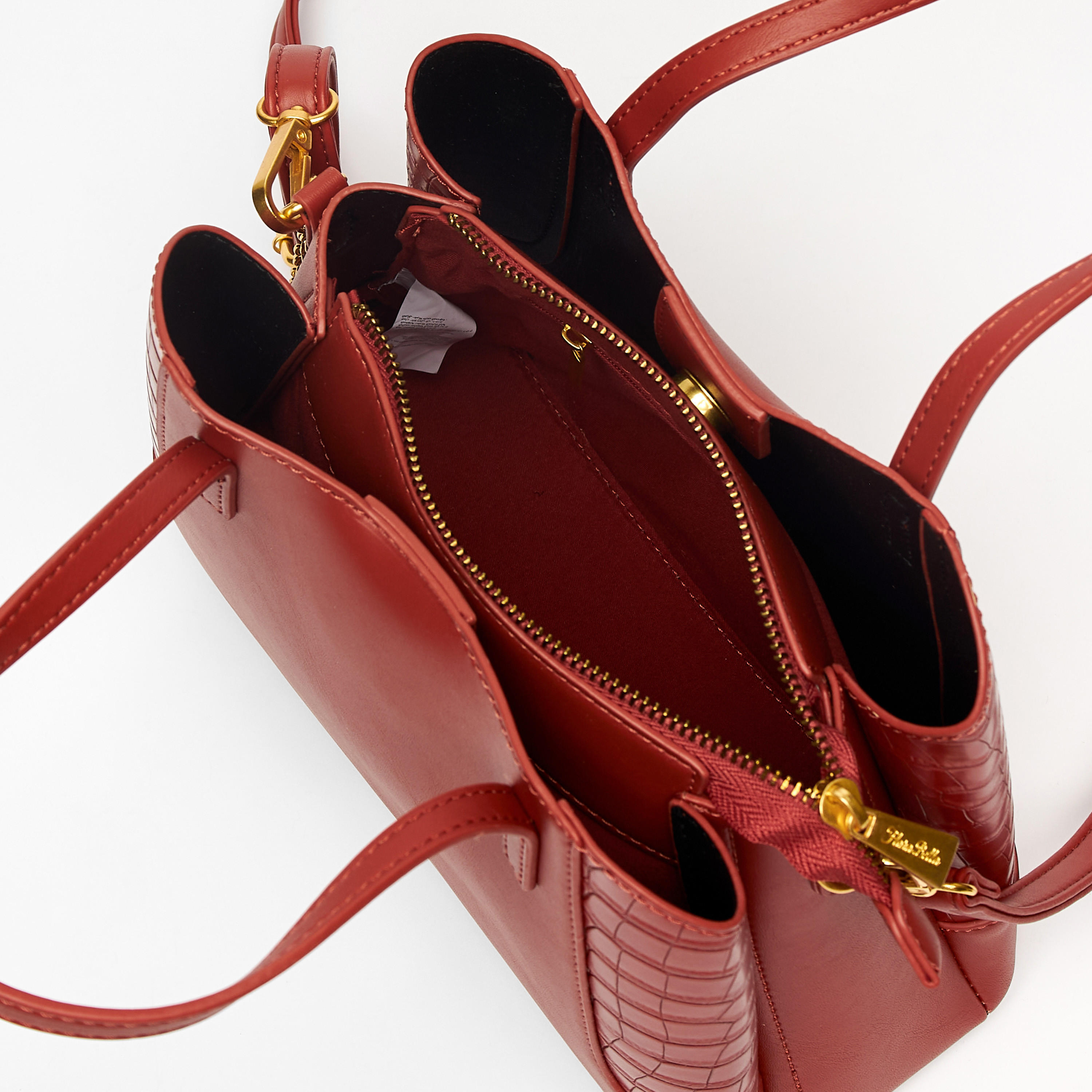 Flora Bella Solid Tote Bag with Dual Straps and Zip Closure-women-bagsandwallets-handbags-image-6