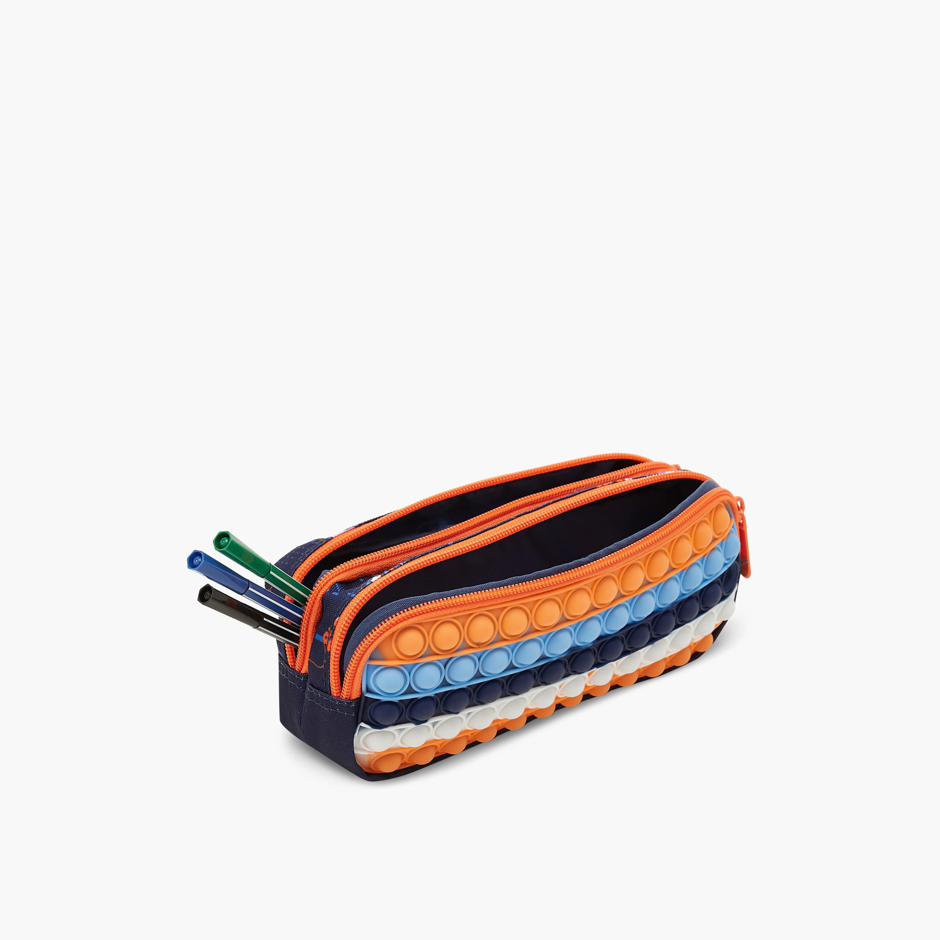 مقلمة بوب إت مخططة بقسمين من أل بي أل من شو إكسبريس-school-stationery-pencilcases-image-5