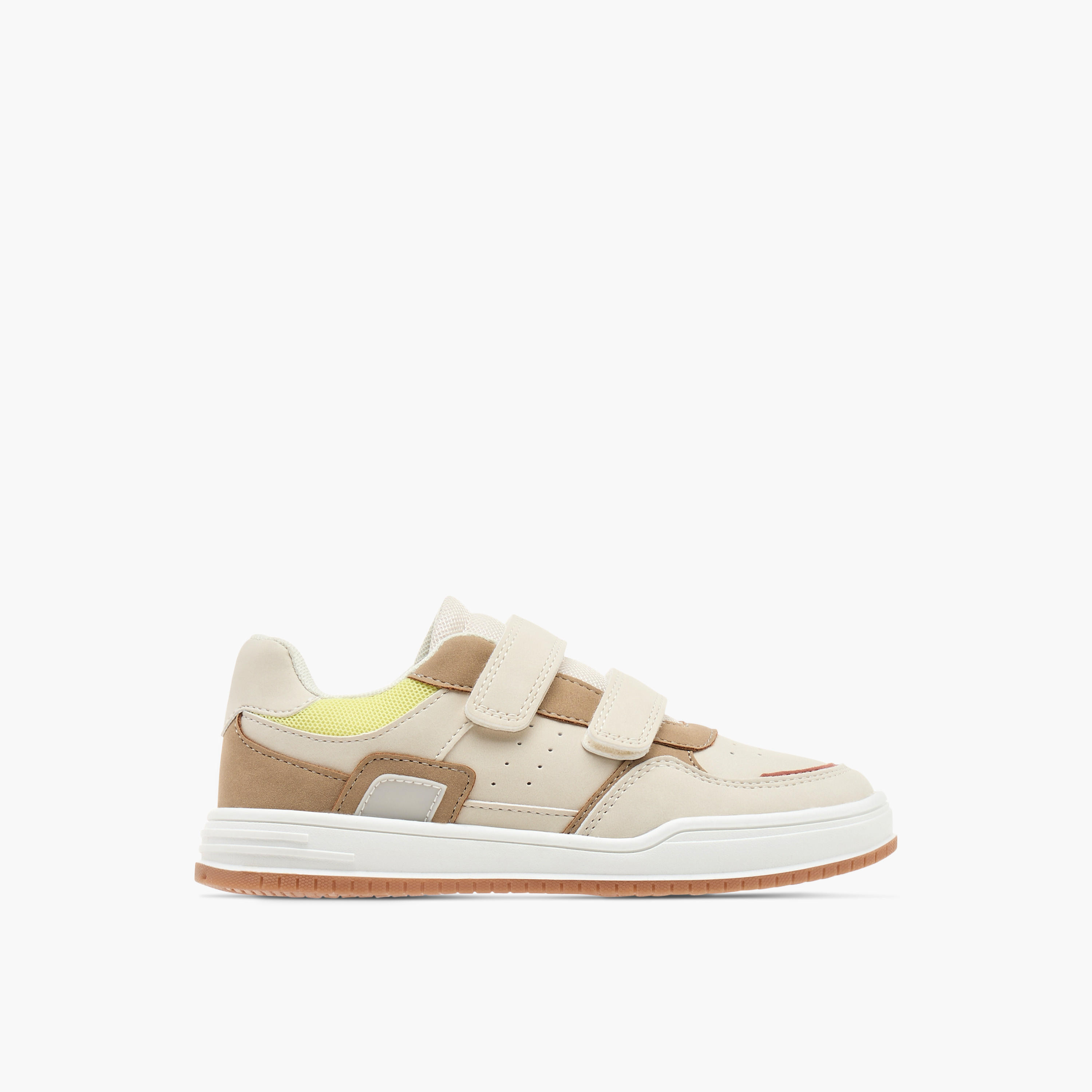 Juniors Panelled Sneakers with Hook and Loop Closure-boys-shoes-sneakers-image-3