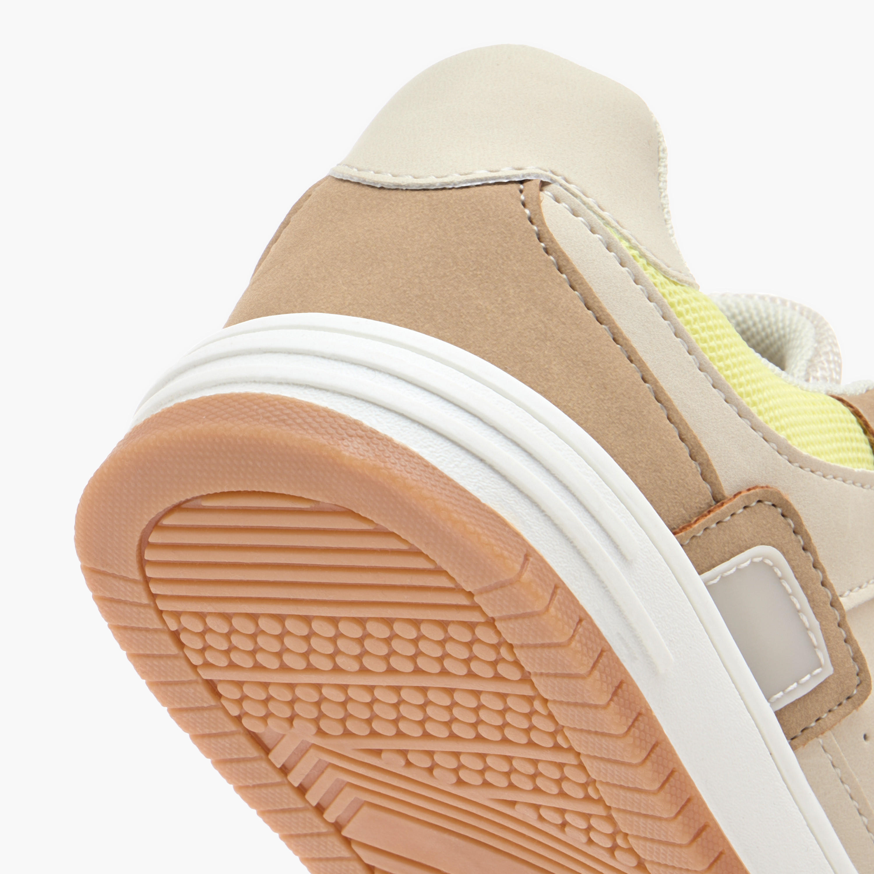 Juniors Panelled Sneakers with Hook and Loop Closure-boys-shoes-sneakers-image-5