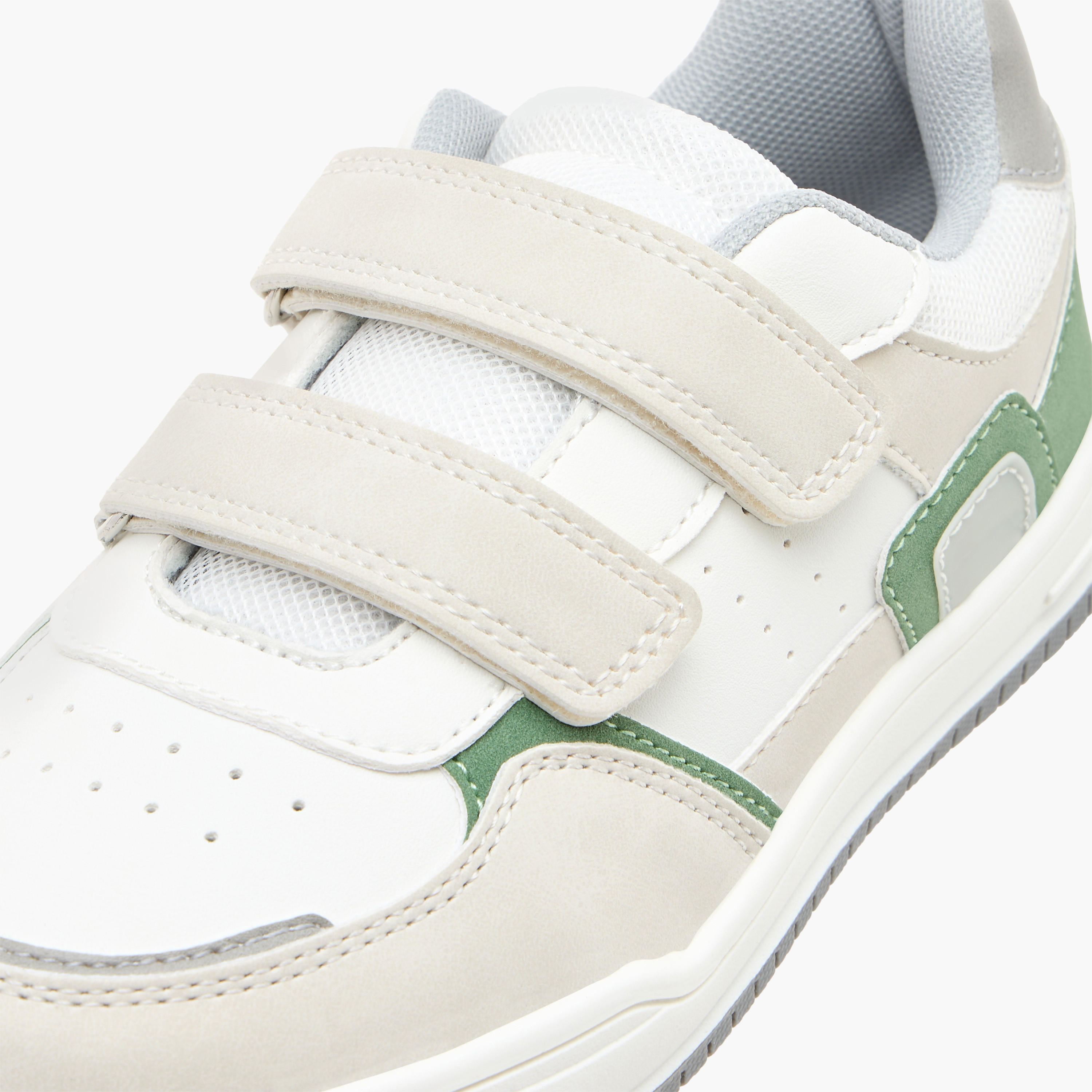 Juniors Panelled Sneakers with Hook and Loop Closure-boys-shoes-sneakers-image-4