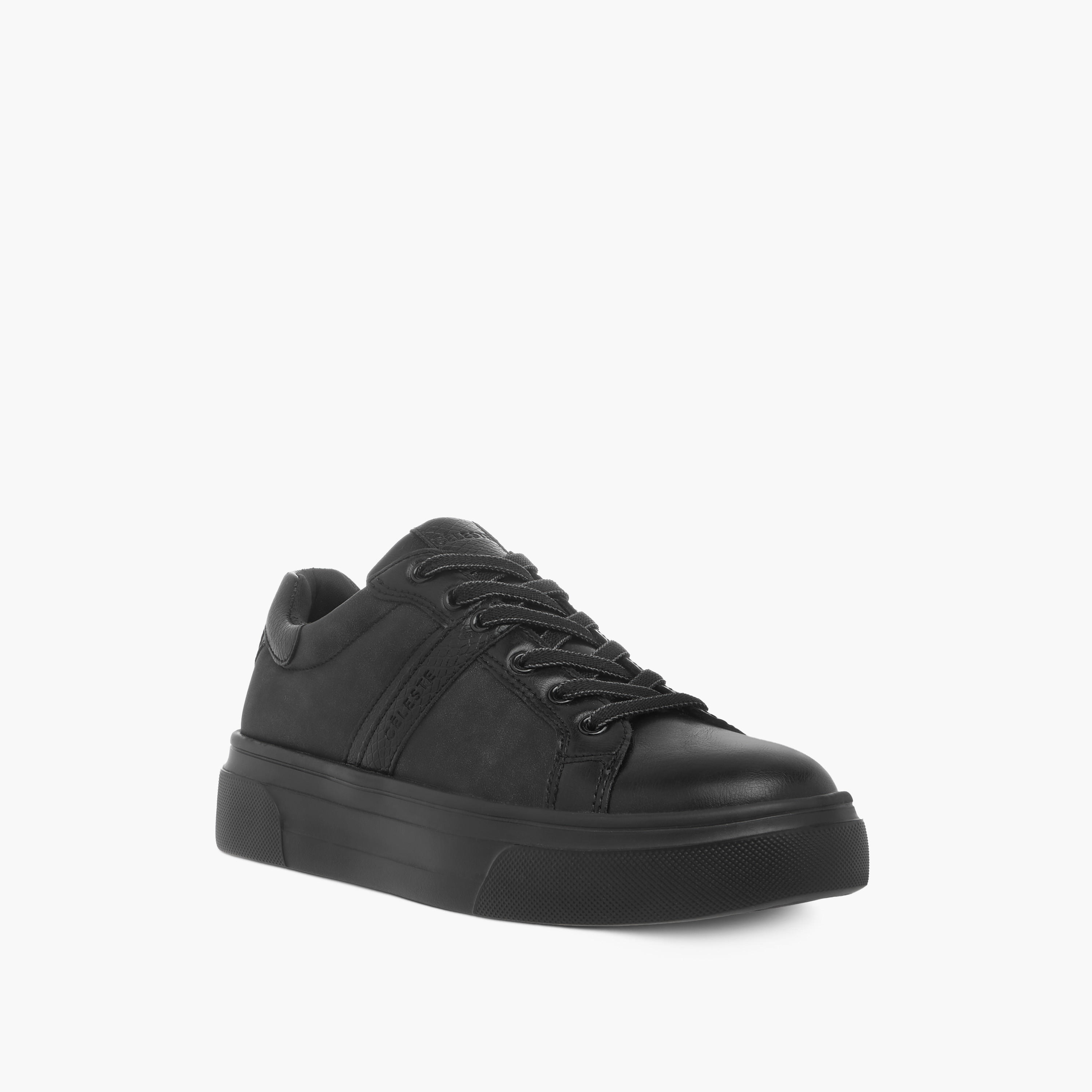 Celeste Women's Solid Lace-Up Ankle Sneakers-women-shoes-sneakers-image-2