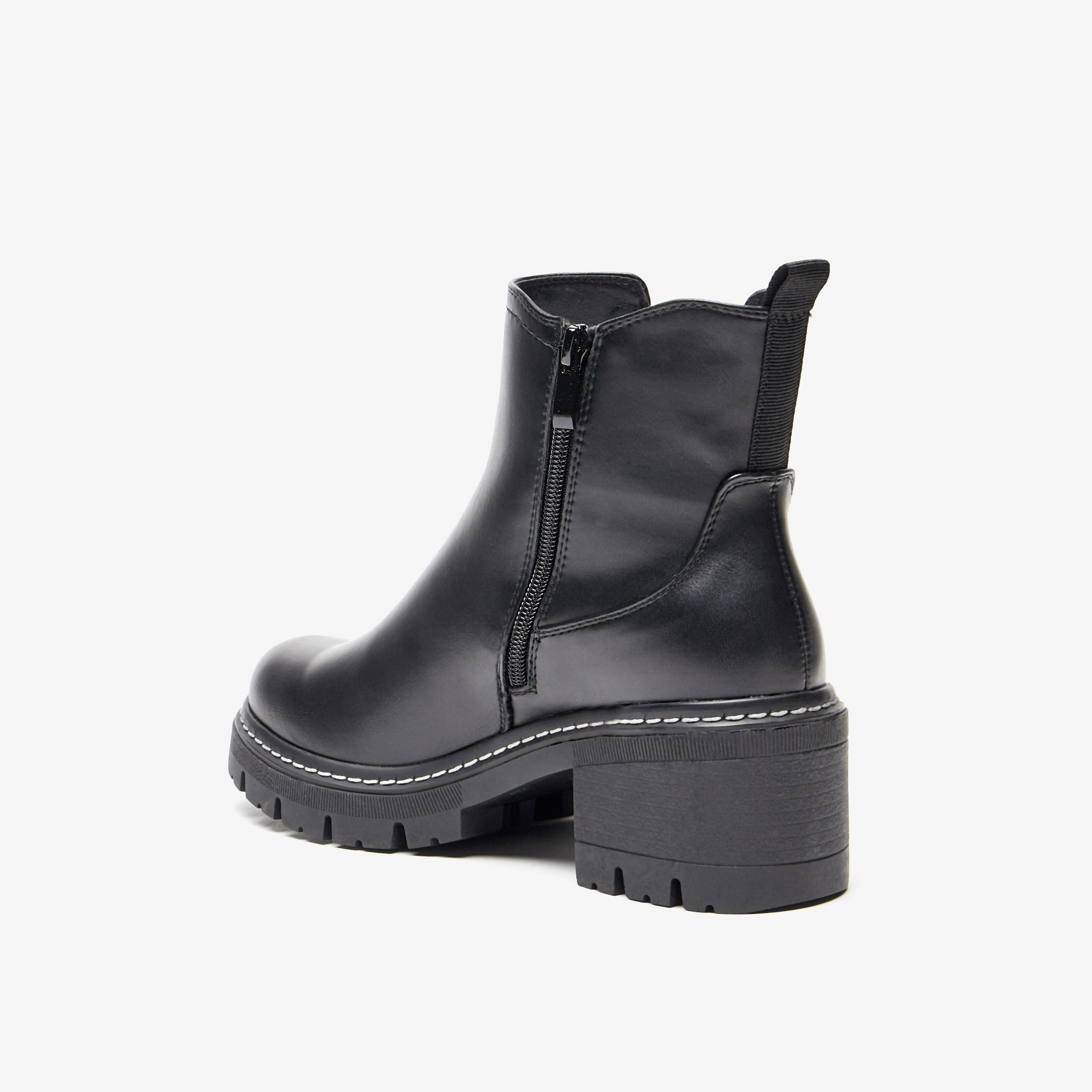 بوت بطول الكاحل سادة سهل الارتداء بسحاب إغلاق للنساء من لي كوبر-women-shoes-boots-image-7