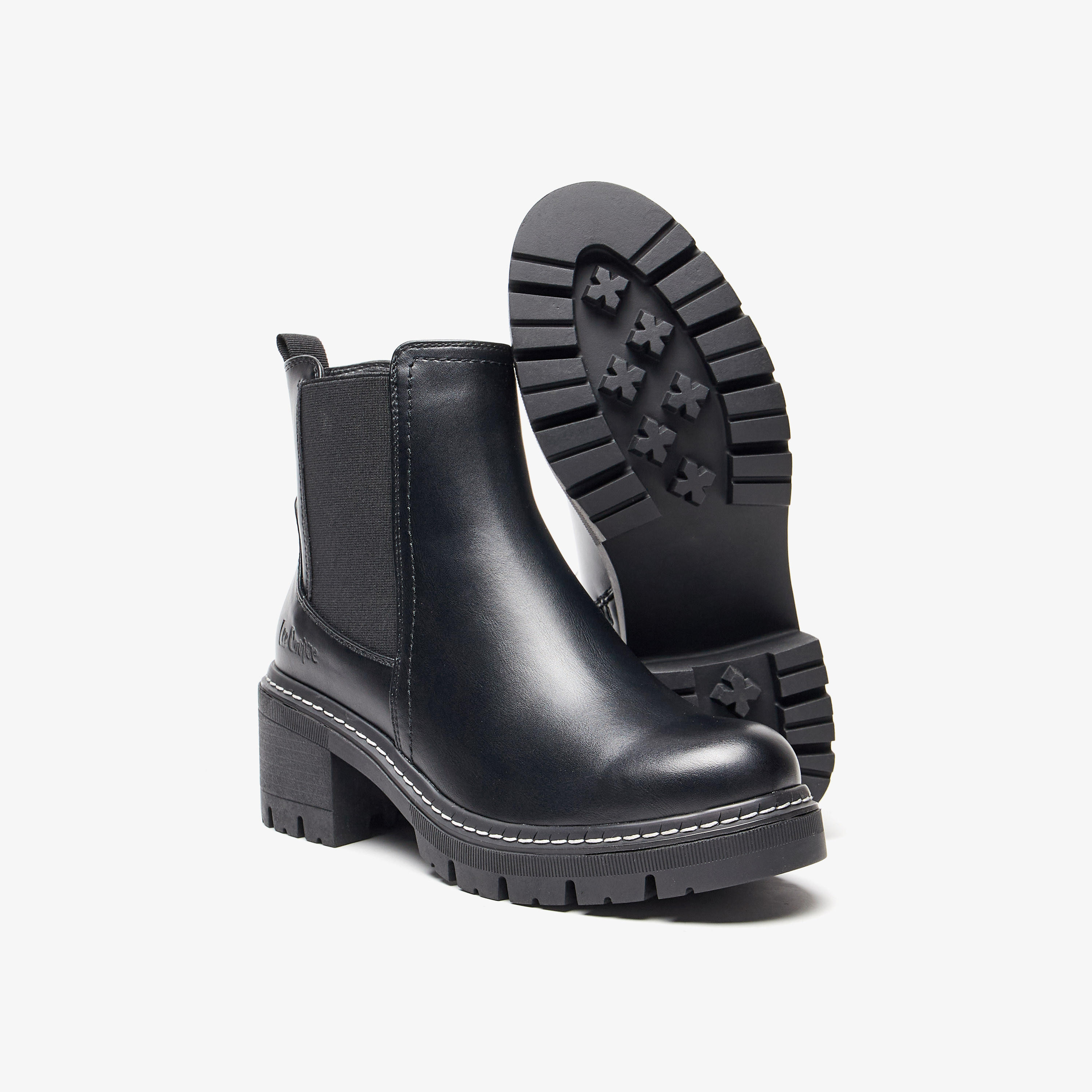 بوت بطول الكاحل سادة سهل الارتداء بسحاب إغلاق للنساء من لي كوبر-women-shoes-boots-image-4