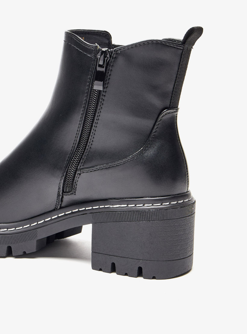 بوت بطول الكاحل سادة سهل الارتداء بسحاب إغلاق للنساء من لي كوبر-women-shoes-boots-image-5