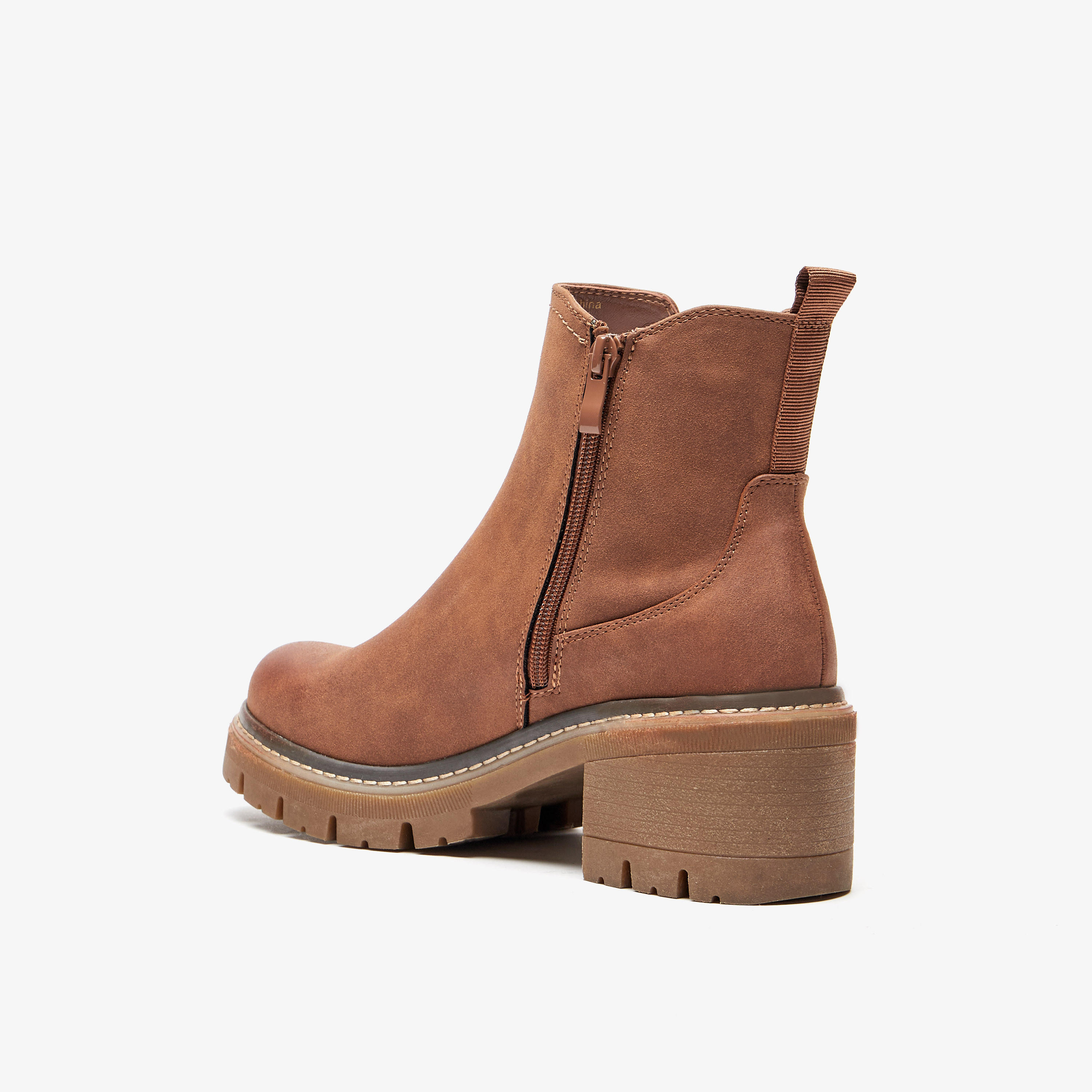بوت بطول الكاحل سادة سهل الارتداء بسحاب إغلاق للنساء من لي كوبر-women-shoes-boots-image-2