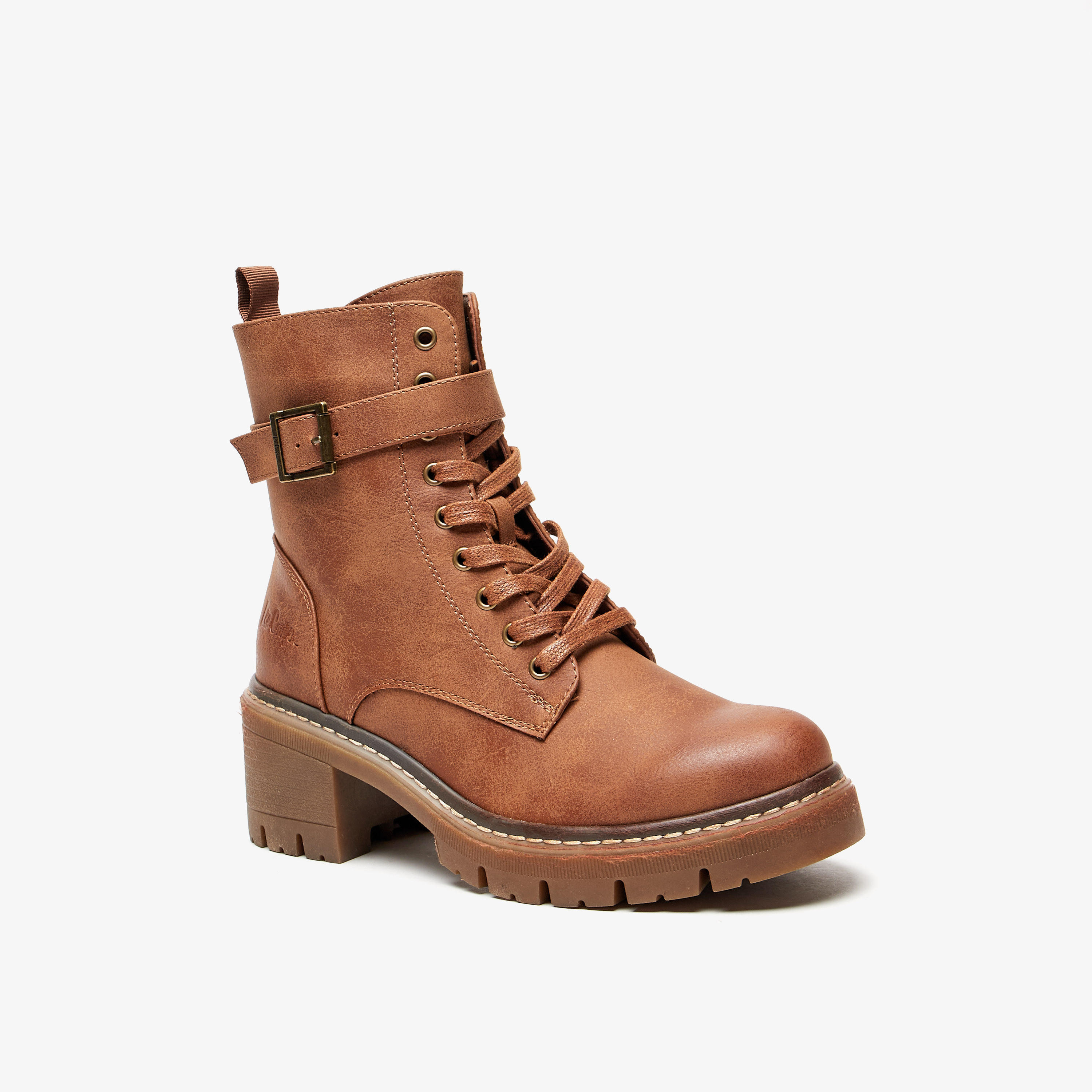 بوت بِطول الكاحل سادة بسحاب إغلاق للنساء من لي كوبر-women-shoes-boots-image-1