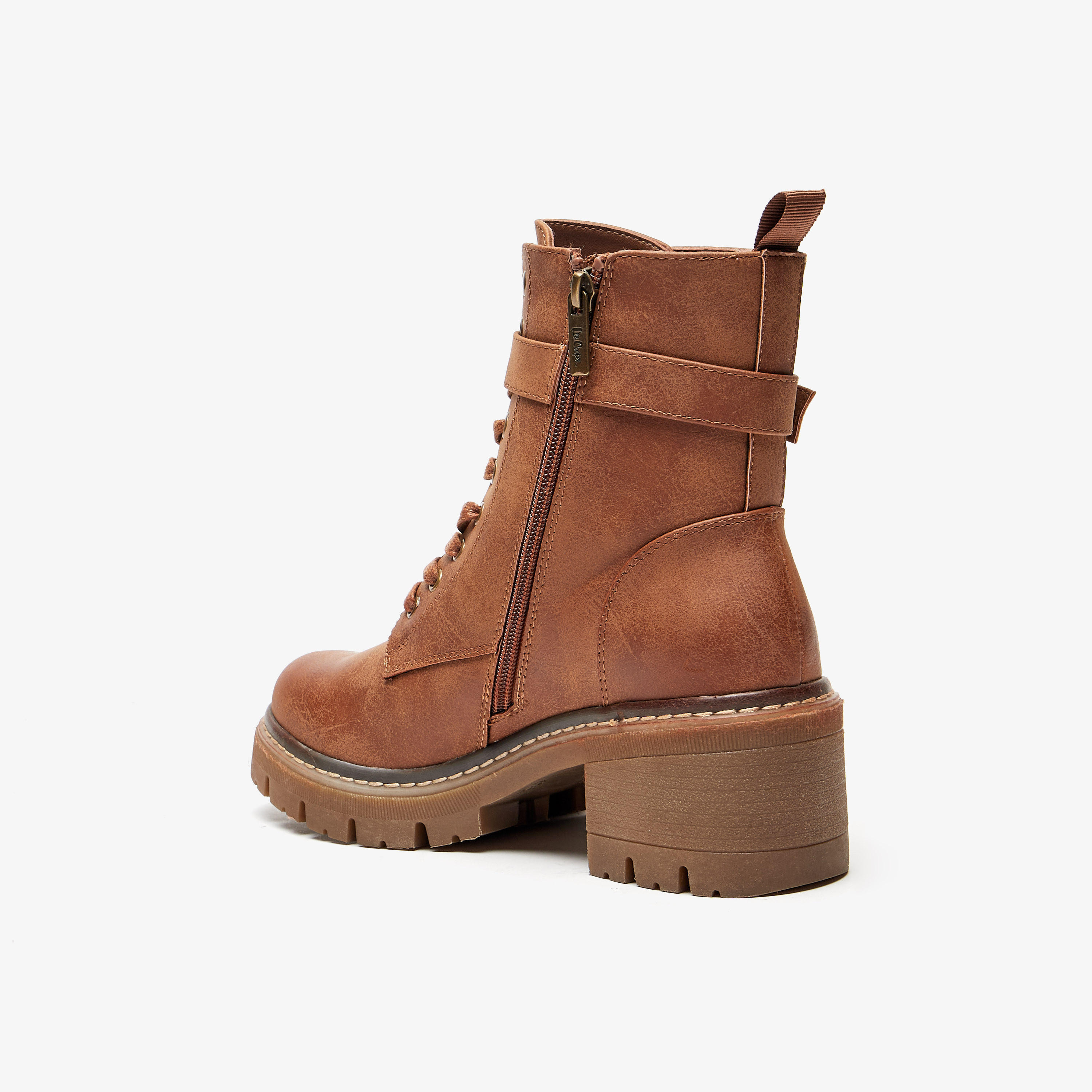Lee Cooper Women's Solid Ankle Boots with Zip Closure-women-shoes-boots-image-2