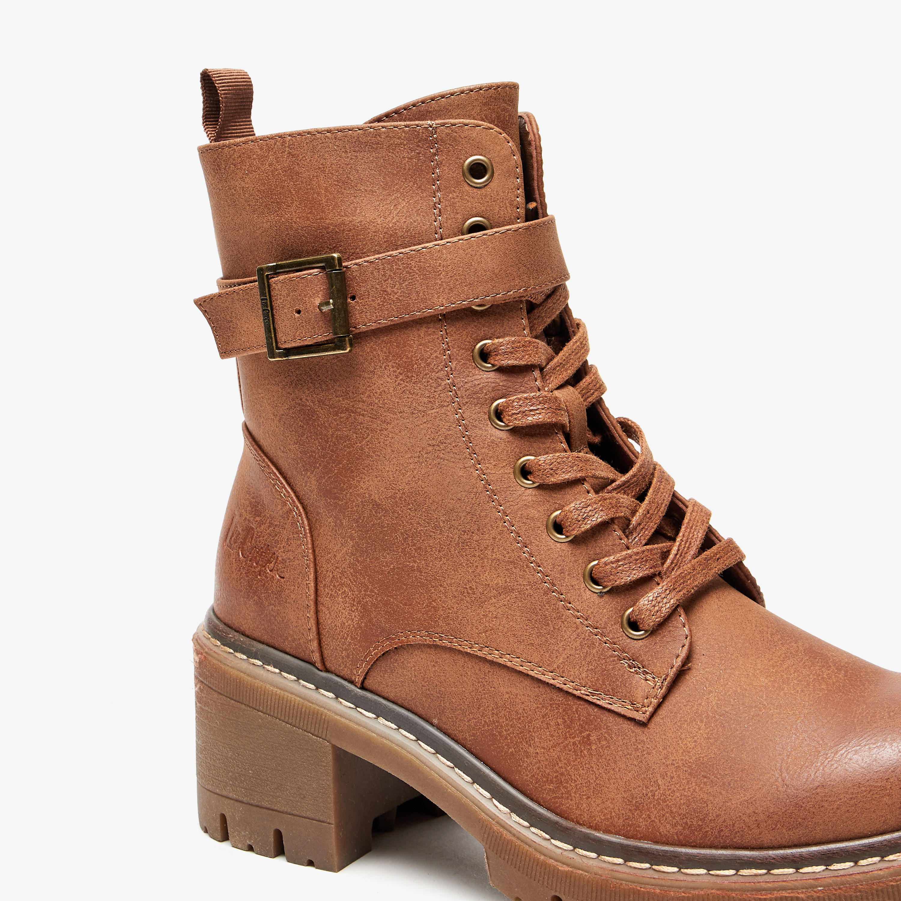 Lee Cooper Women's Solid Ankle Boots with Zip Closure-women-shoes-boots-image-5