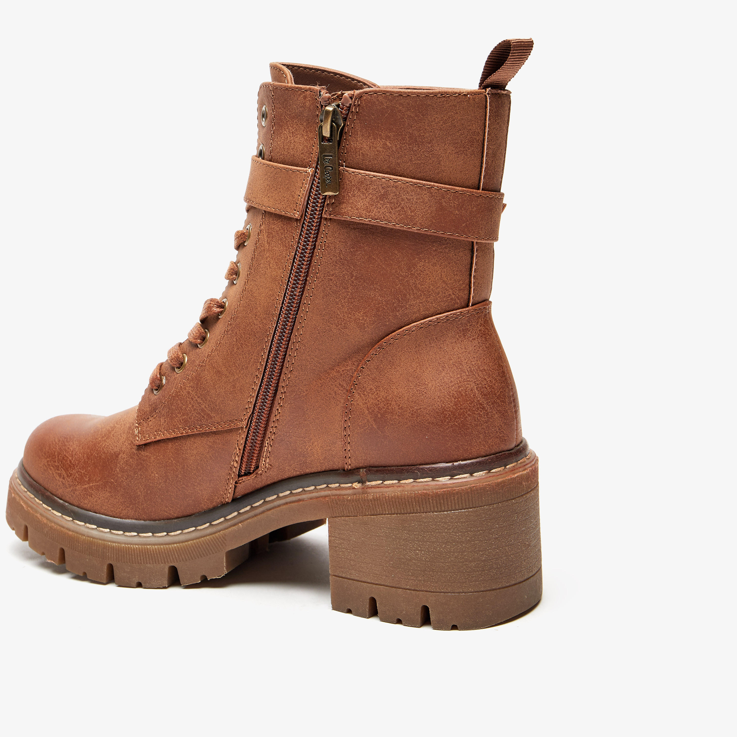 بوت بِطول الكاحل سادة بسحاب إغلاق للنساء من لي كوبر-women-shoes-boots-image-6