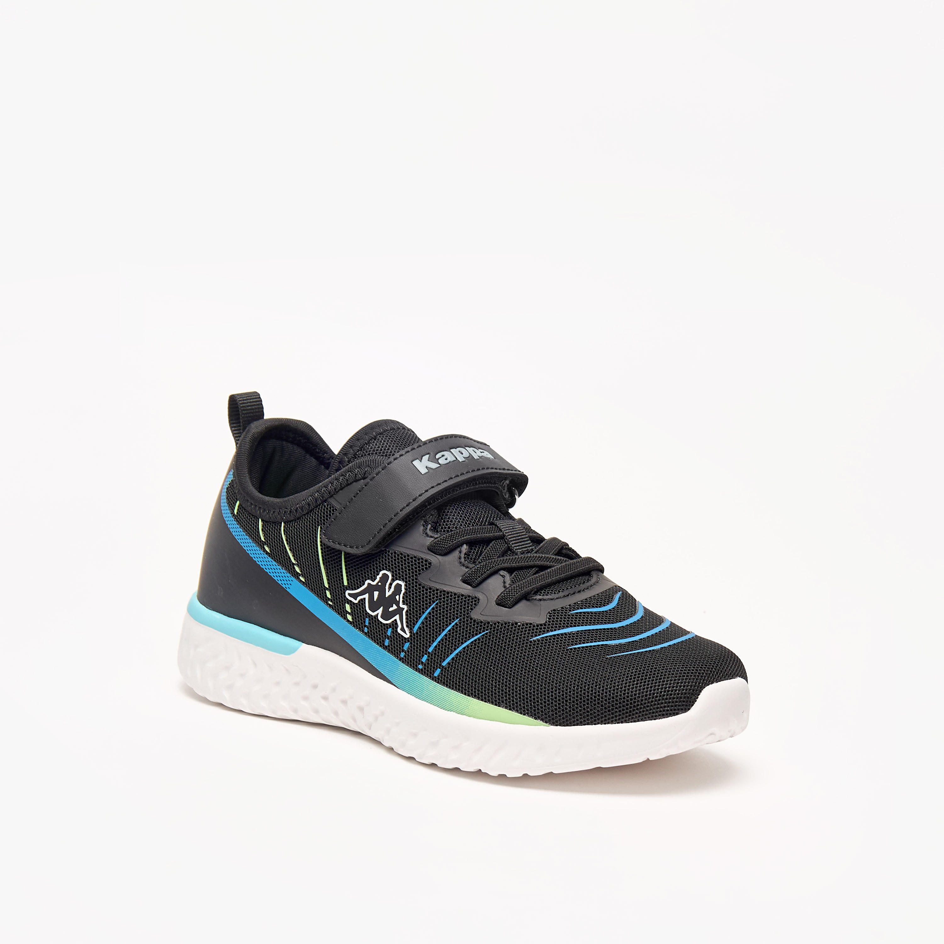 Kappa Kids' Logo Detail Sports Shoes with Hook and Loop Closure-boys-shoes-sneakers-image-1