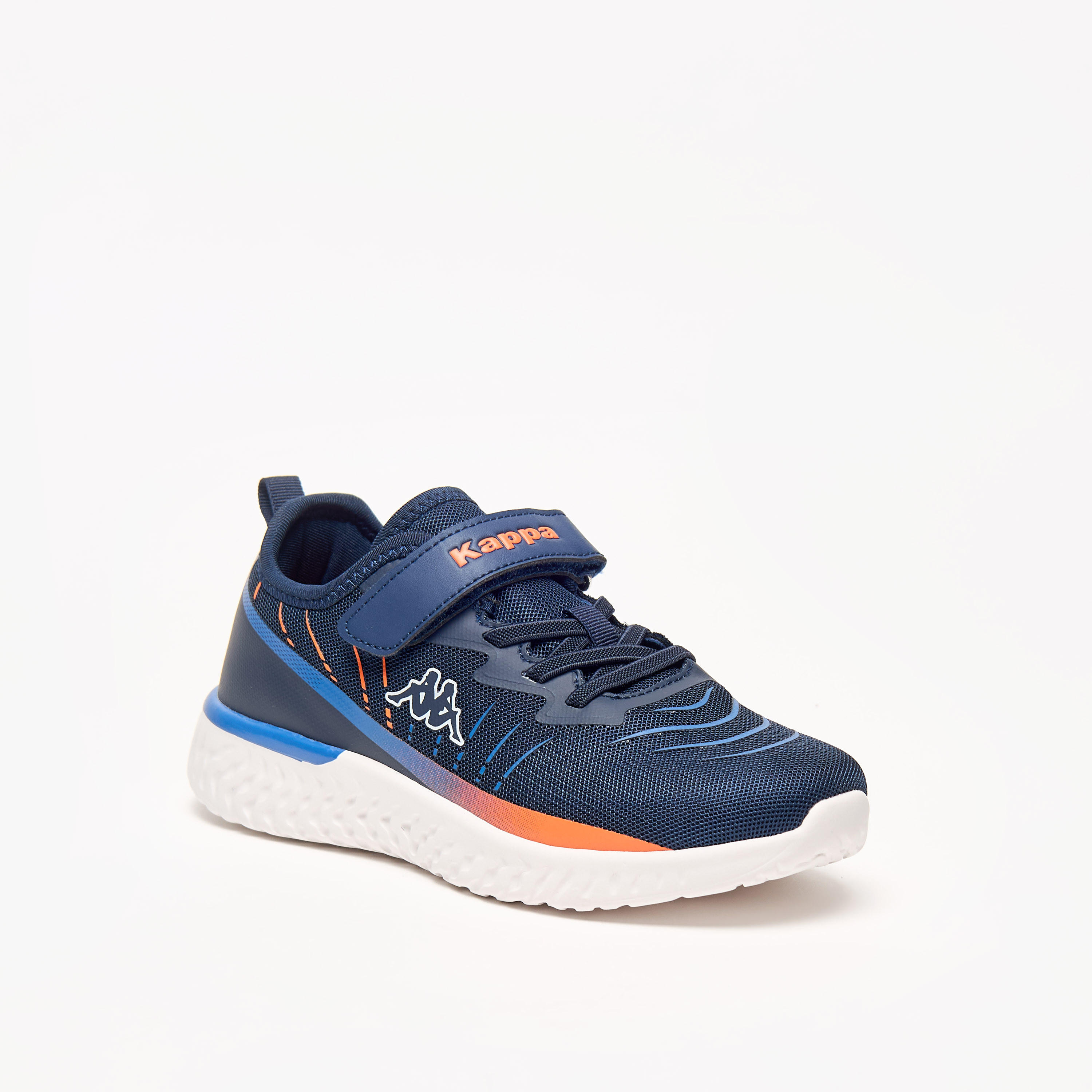 Kappa Kids' Logo Detail Sports Shoes with Hook and Loop Closure-boys-shoes-sneakers-image-1