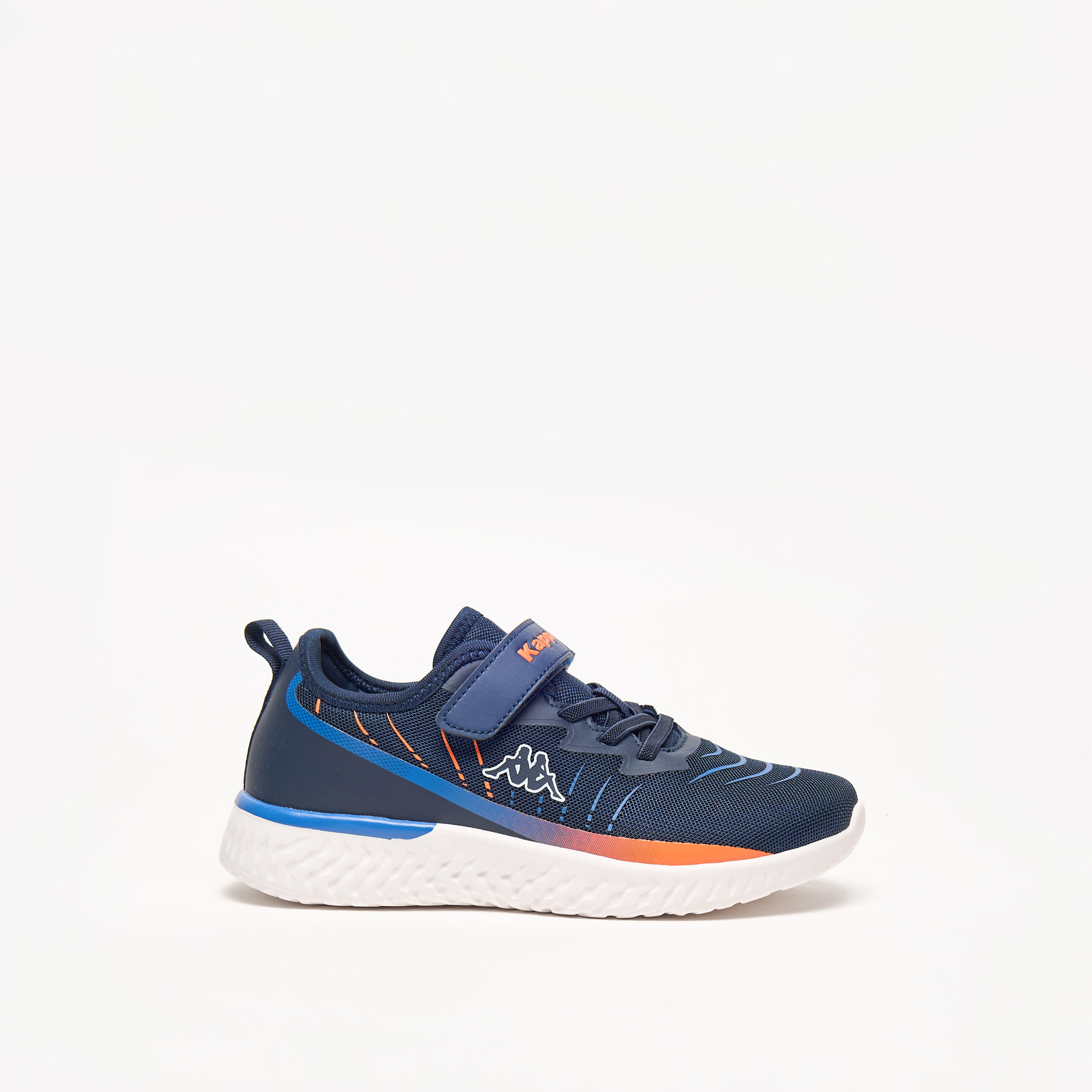 Kappa Kids' Logo Detail Sports Shoes with Hook and Loop Closure-boys-shoes-sneakers-image-3