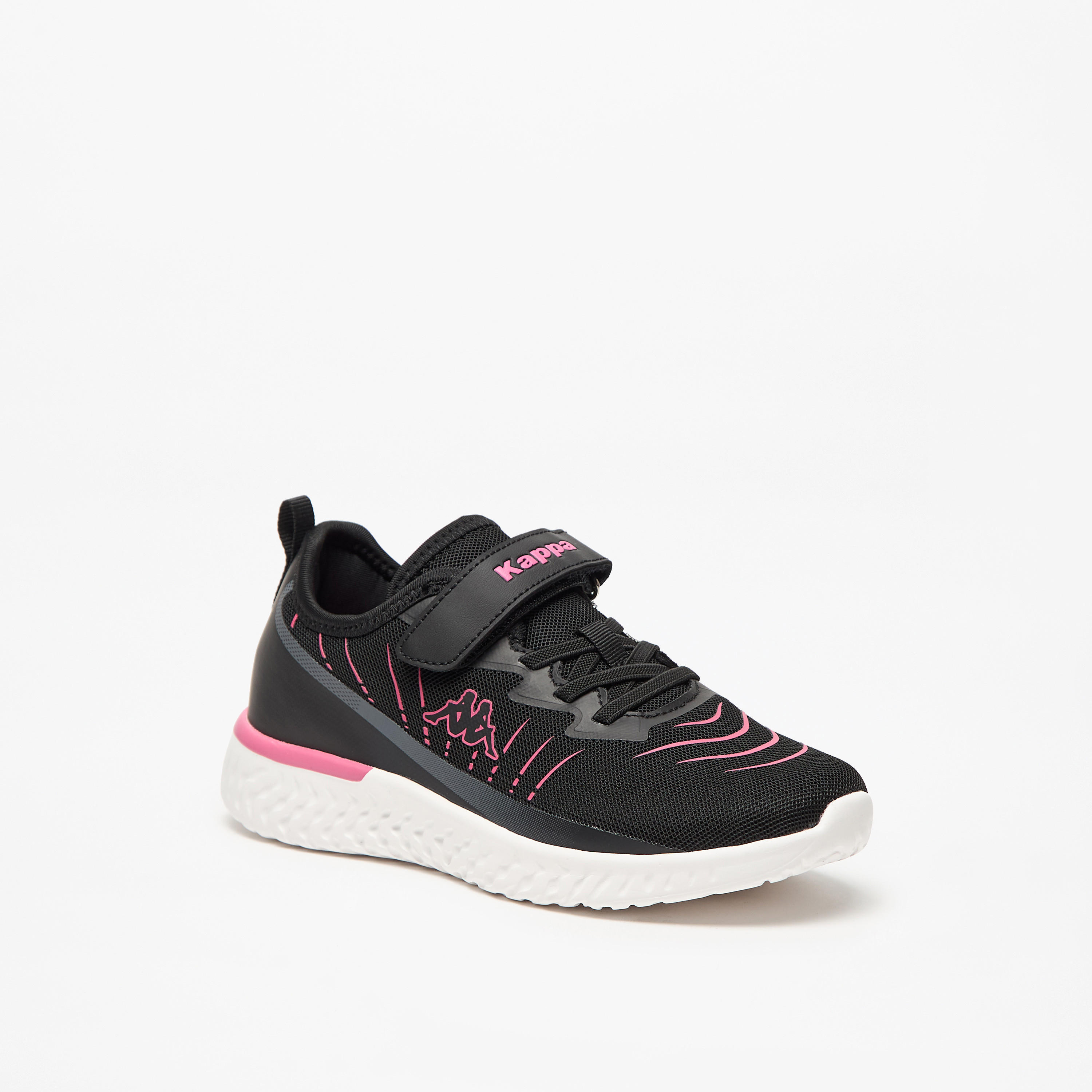 Kappa Girls' Logo Detail Sports Shoes with Hook and Loop Closure-girls-shoes-sports-image-1