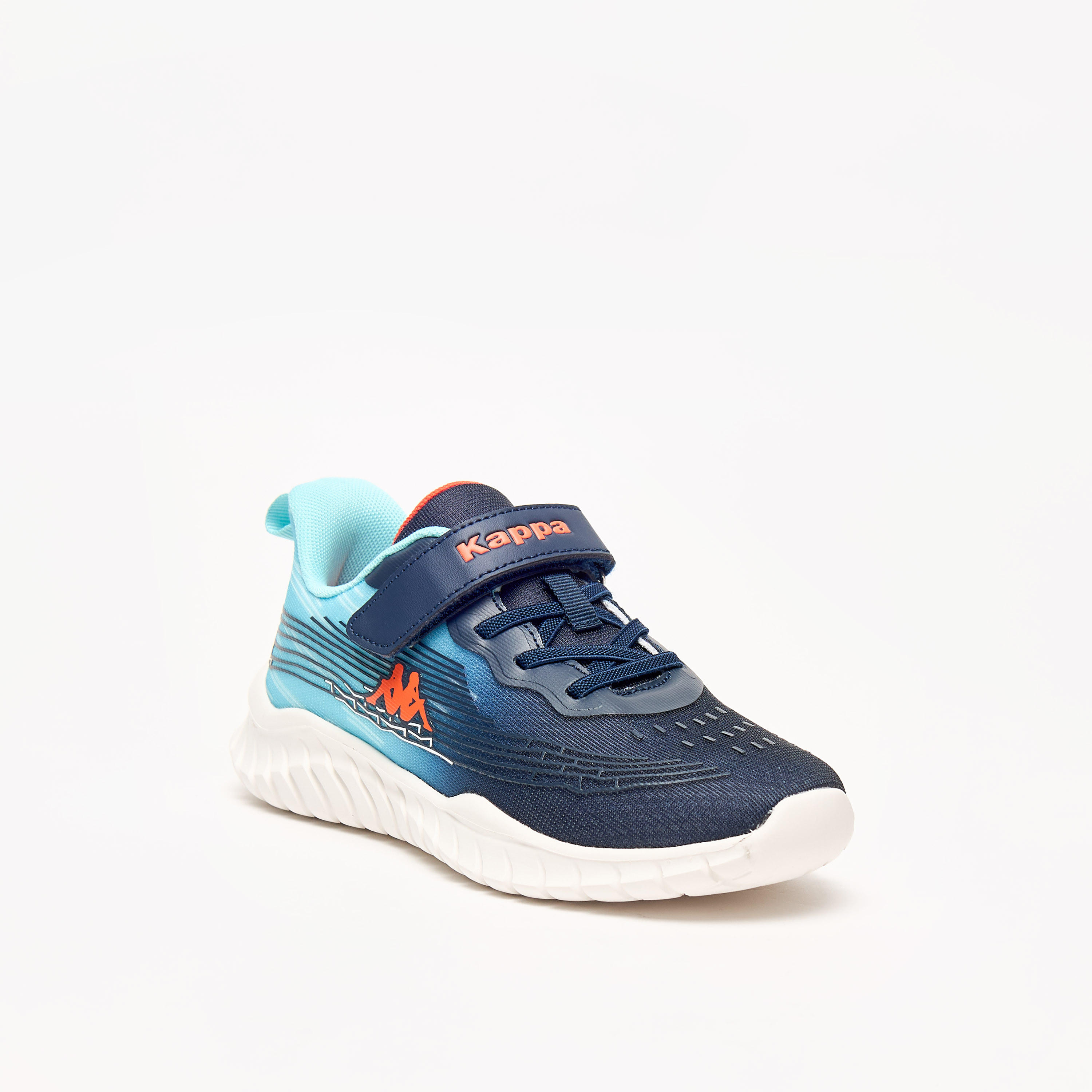 Kappa Kids' Logo Detail Sports Shoes with Hook and Loop Closure-boys-shoes-sneakers-image-1