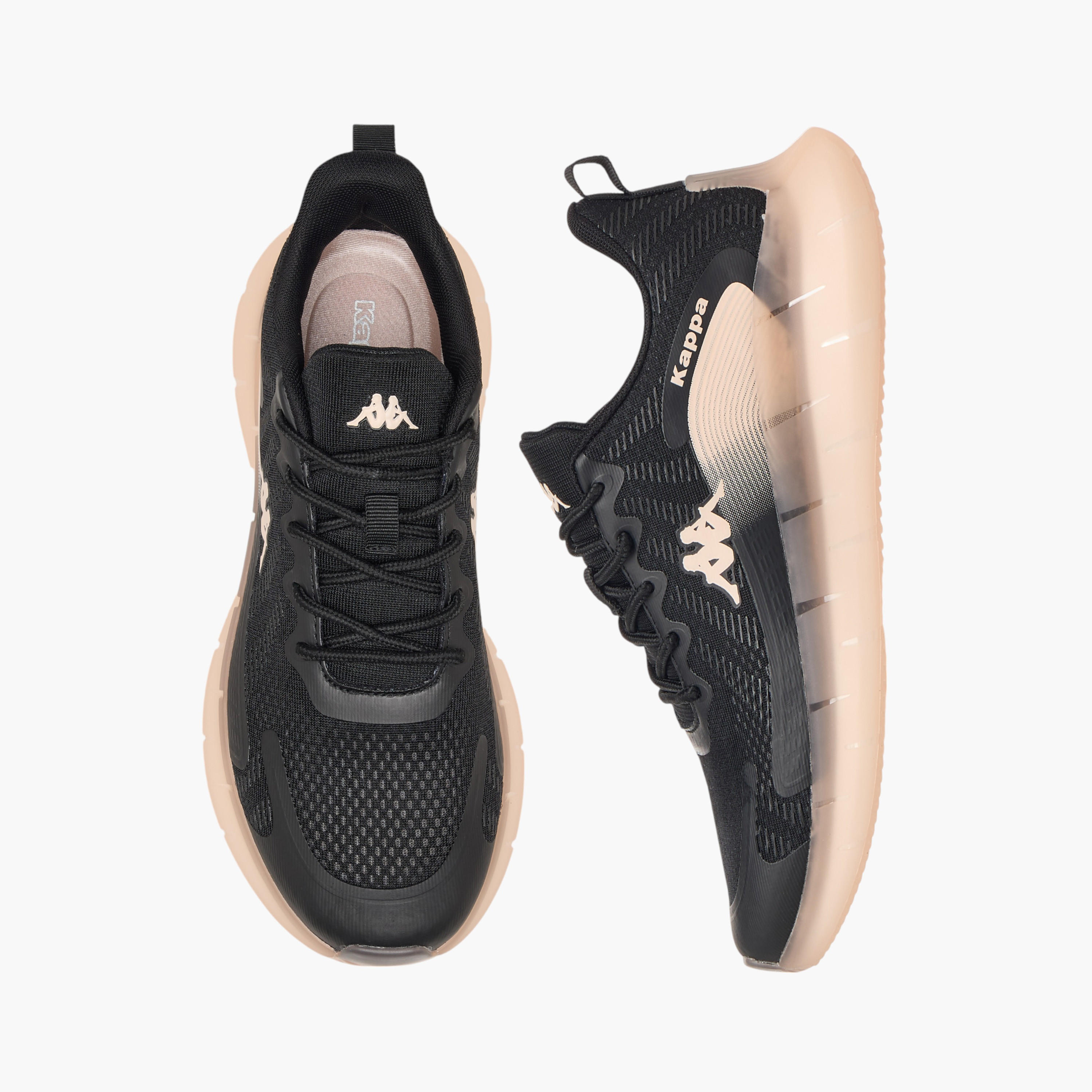 Kappa Women's Textured Lace-Up Sports Shoes with Pull Tab-women-shoes-sports-image-1