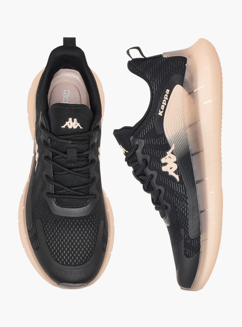 Kappa Women's Textured Lace-Up Sports Shoes with Pull Tab-women-shoes-sports-image-1
