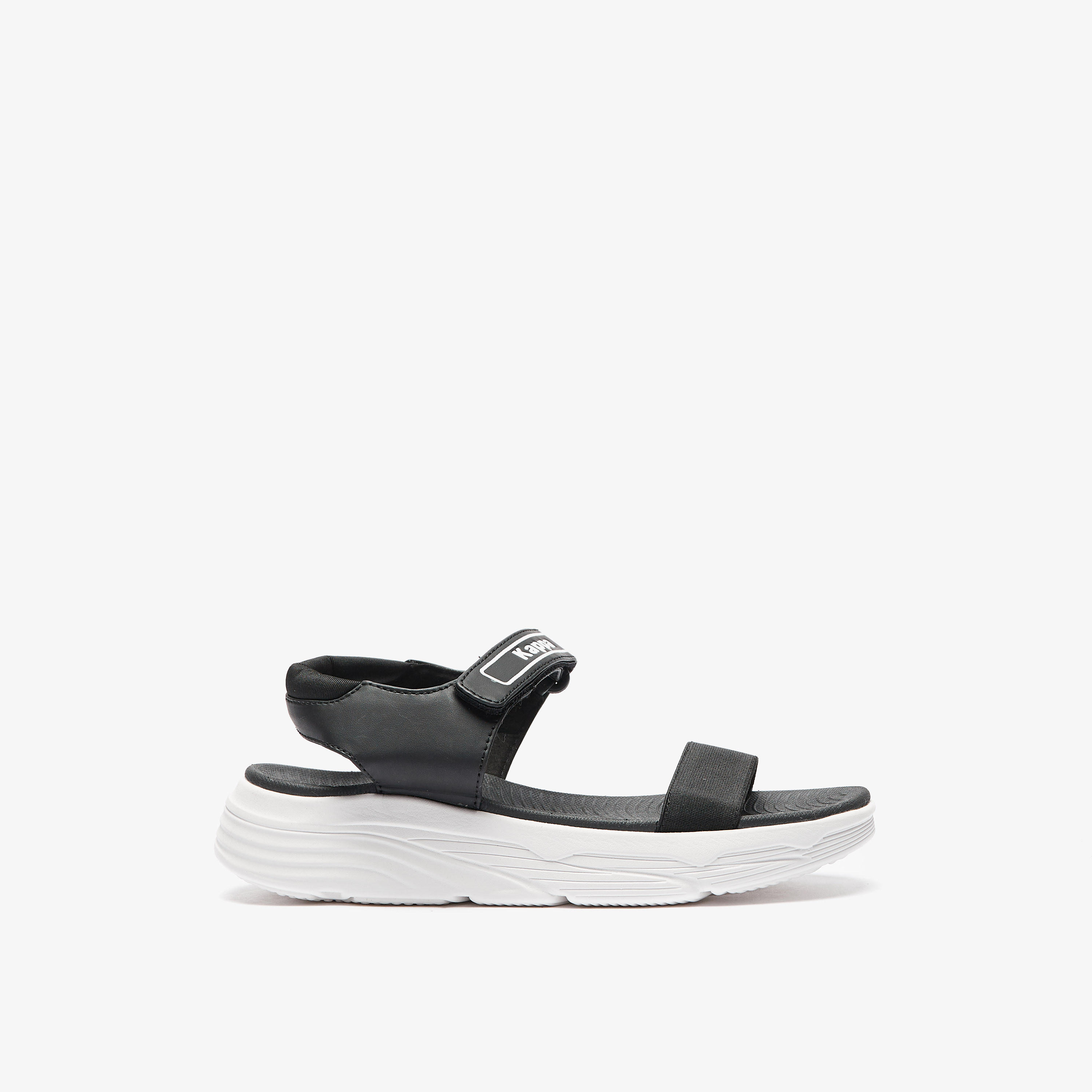 Kappa Women's Logo Print Strap Sandals with Hook and Loop Closure-women-shoes-flats-sandals-image-3
