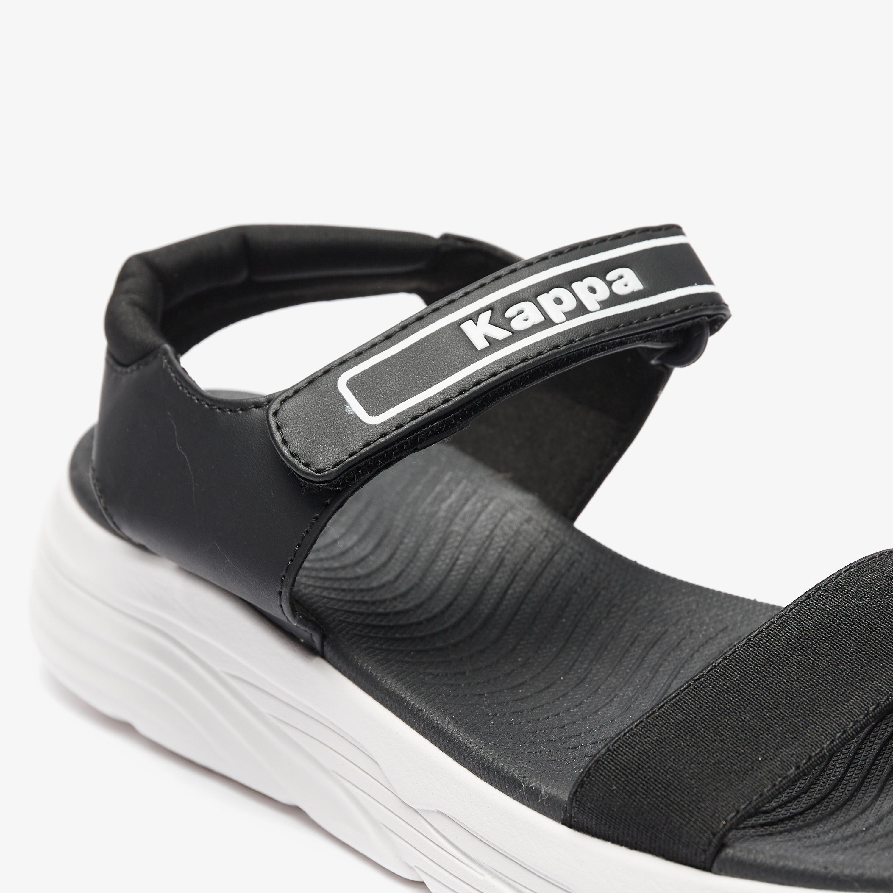 Kappa Women's Logo Print Strap Sandals with Hook and Loop Closure-women-shoes-flats-sandals-image-5