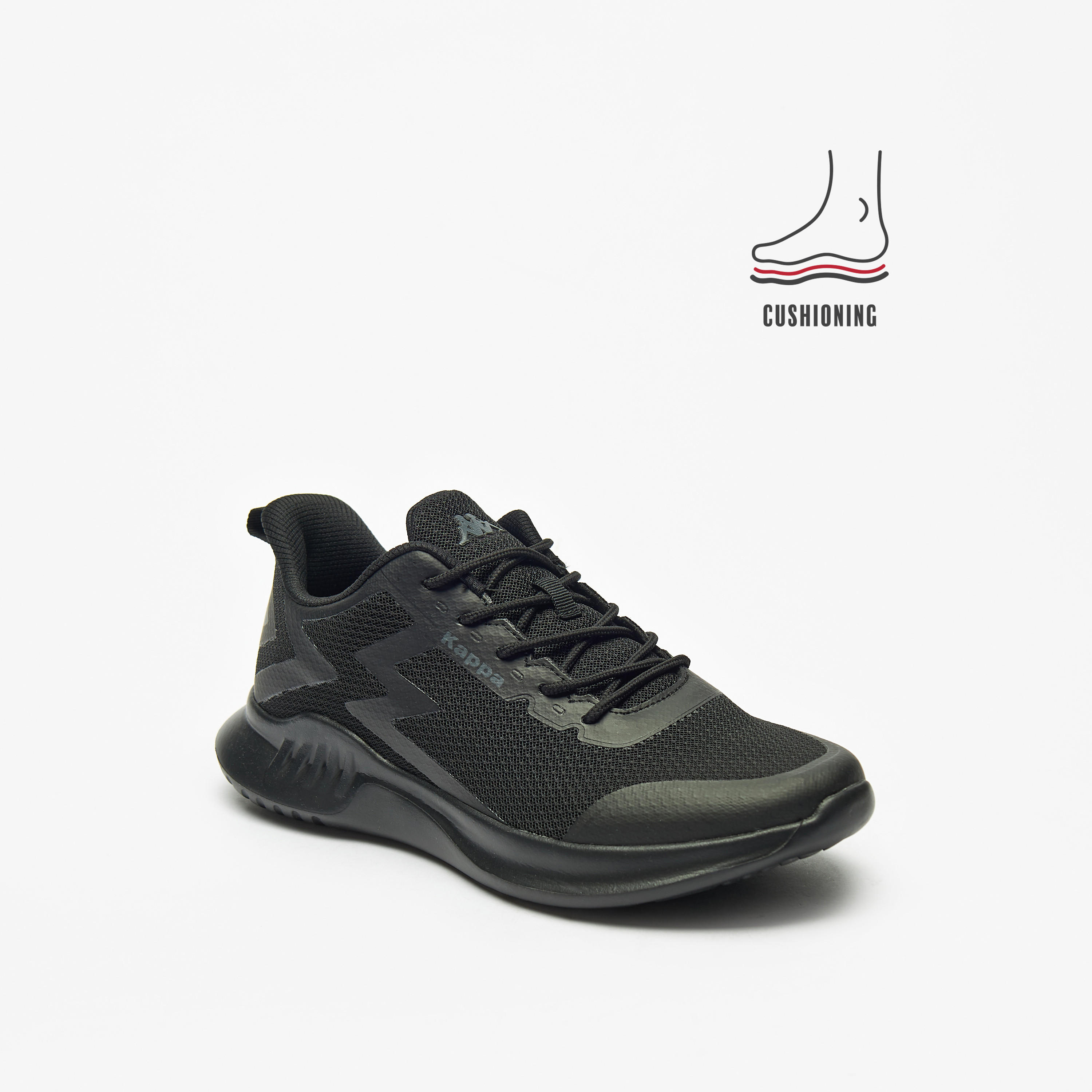 Kappa Men's Textured Lace-Up Sports Shoes with Cushioning-sports-men-shoes-image-1