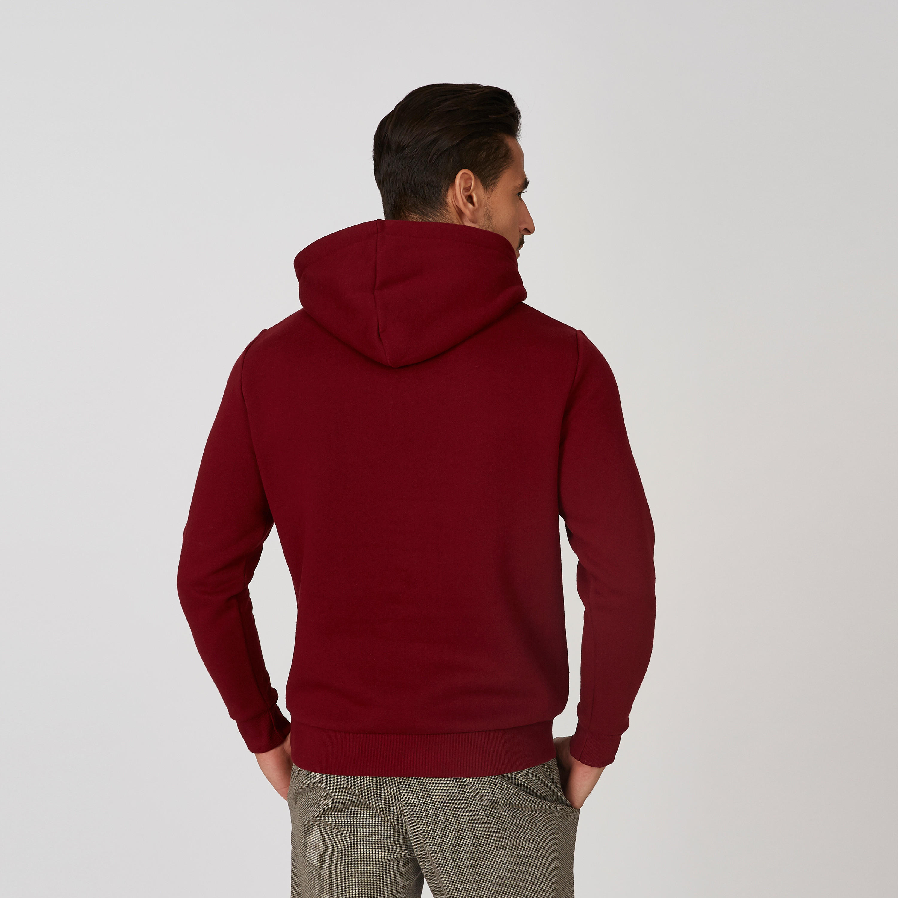 سويتشيرت بقبعة وأكمام طويلة وطبعات من آيكونيك-men-winterwear-hoodiesandsweatshirts-image-2