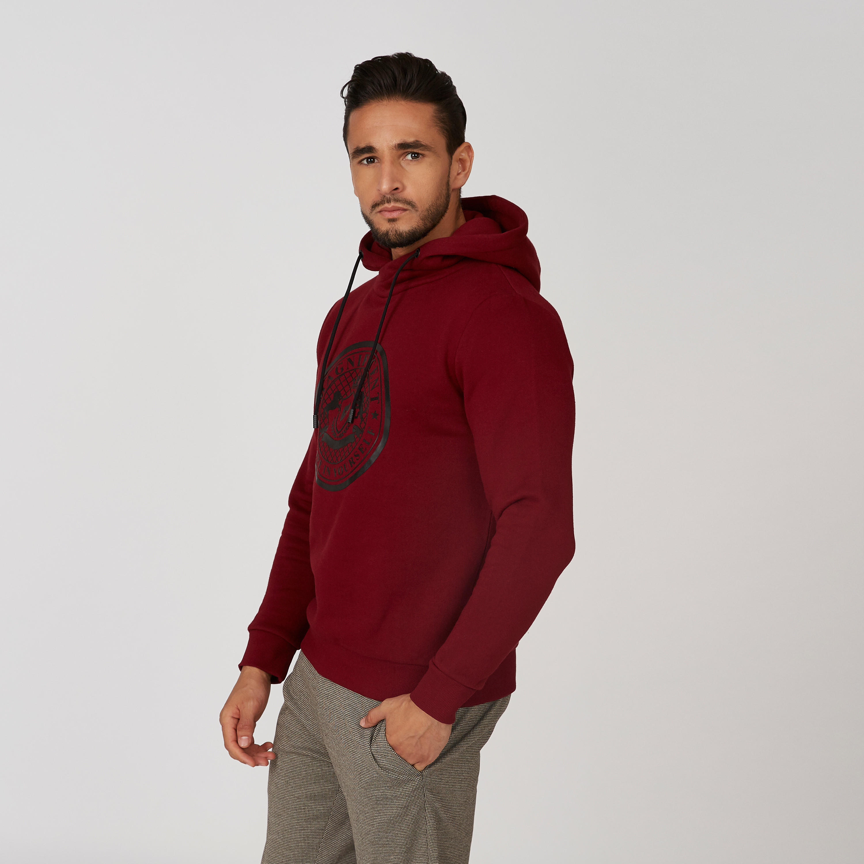 سويتشيرت بقبعة وأكمام طويلة وطبعات من آيكونيك-men-winterwear-hoodiesandsweatshirts-image-4