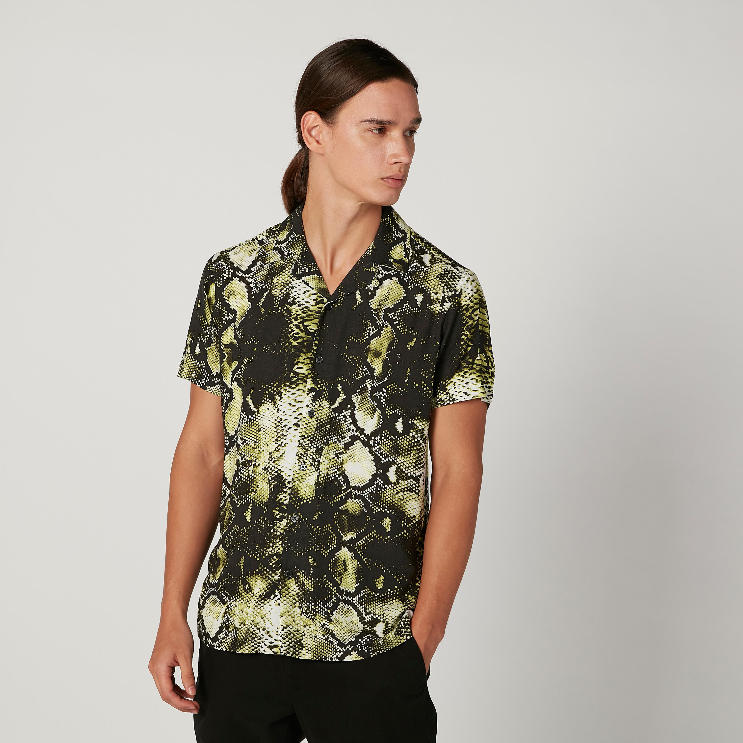 قميص سليم بأكمام قصيرة و،طبعات من آيكونيك-men-clothing-shirts-image-1