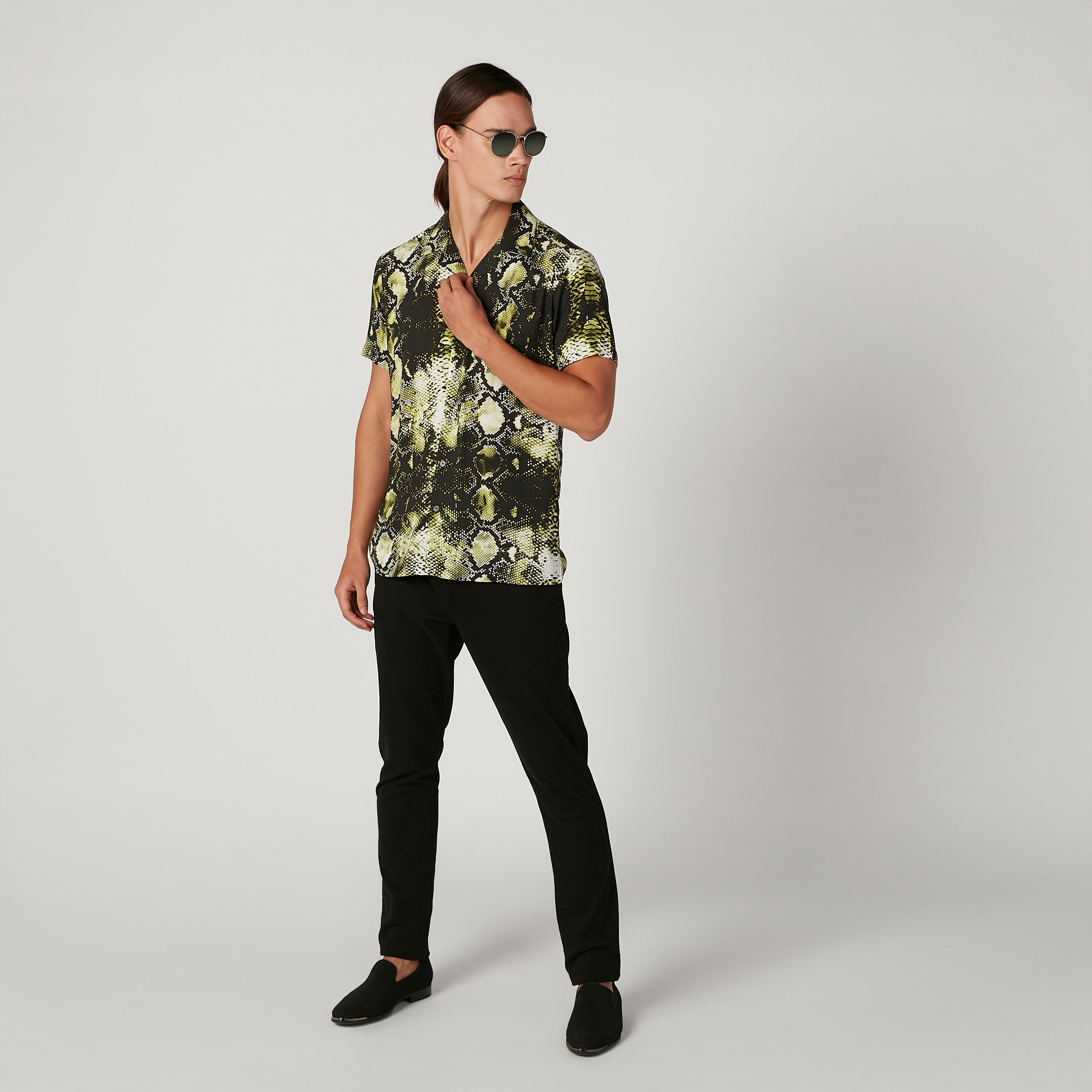 قميص سليم بأكمام قصيرة و،طبعات من آيكونيك-men-clothing-shirts-image-2