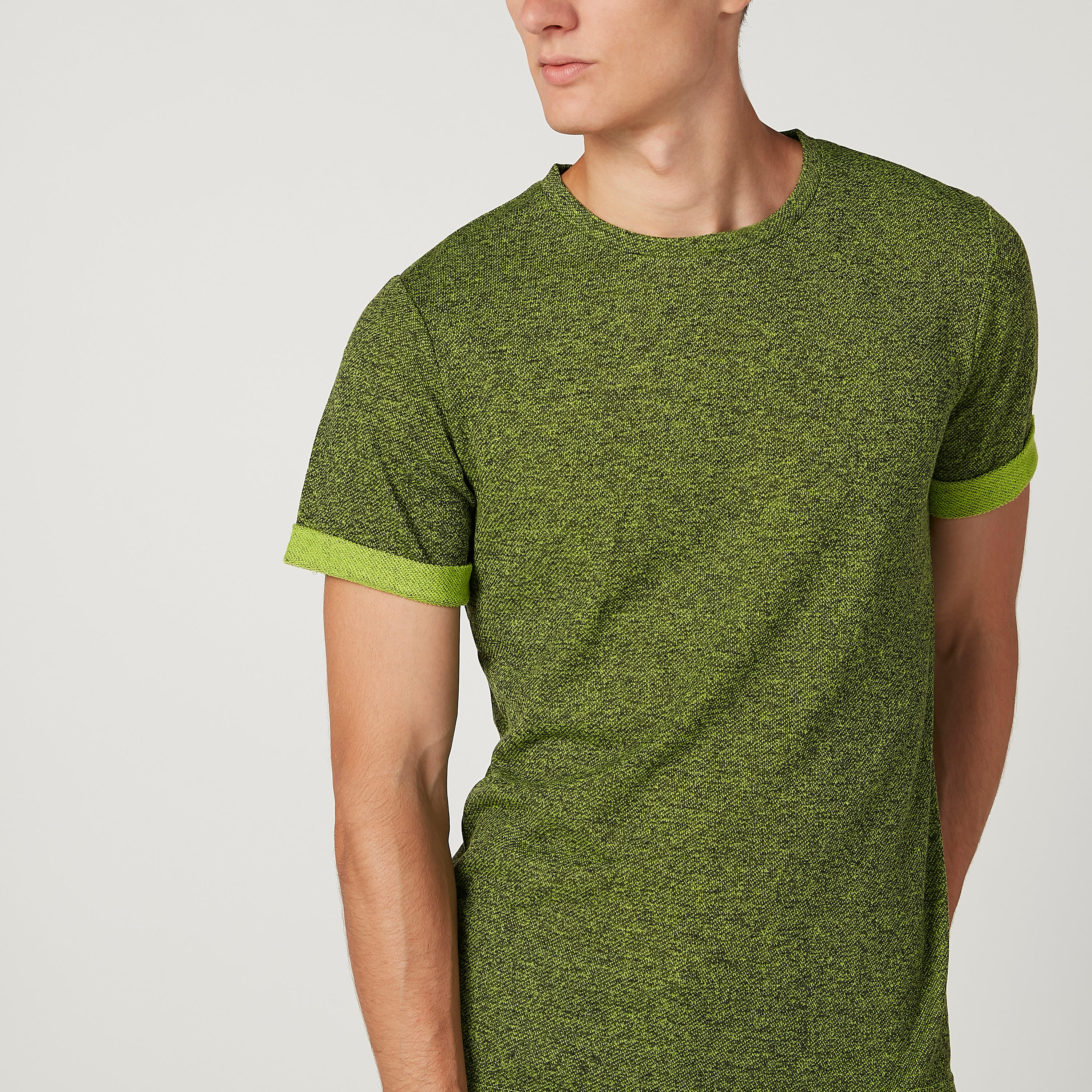تيشيرت سليم بارز الملمس بياقة مستديرة وأكمام قصيرة من آيكونيك-men-clothing-tshirtsandpolos-tshirts-image-3