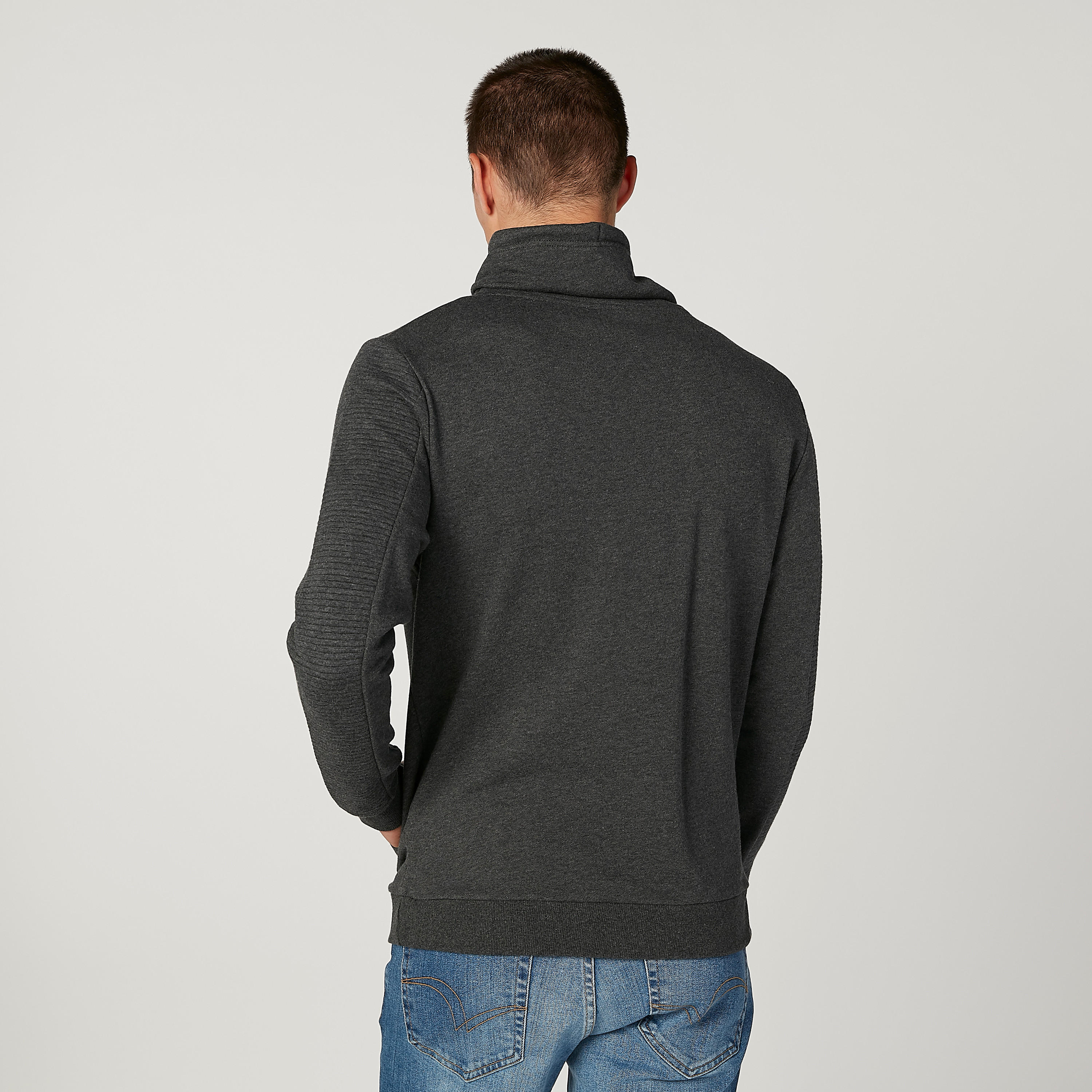 سويت شيرت سليم سادة بقبّعة وأكمام طويلة من آيكونيك-men-winterwear-hoodiesandsweatshirts-image-4