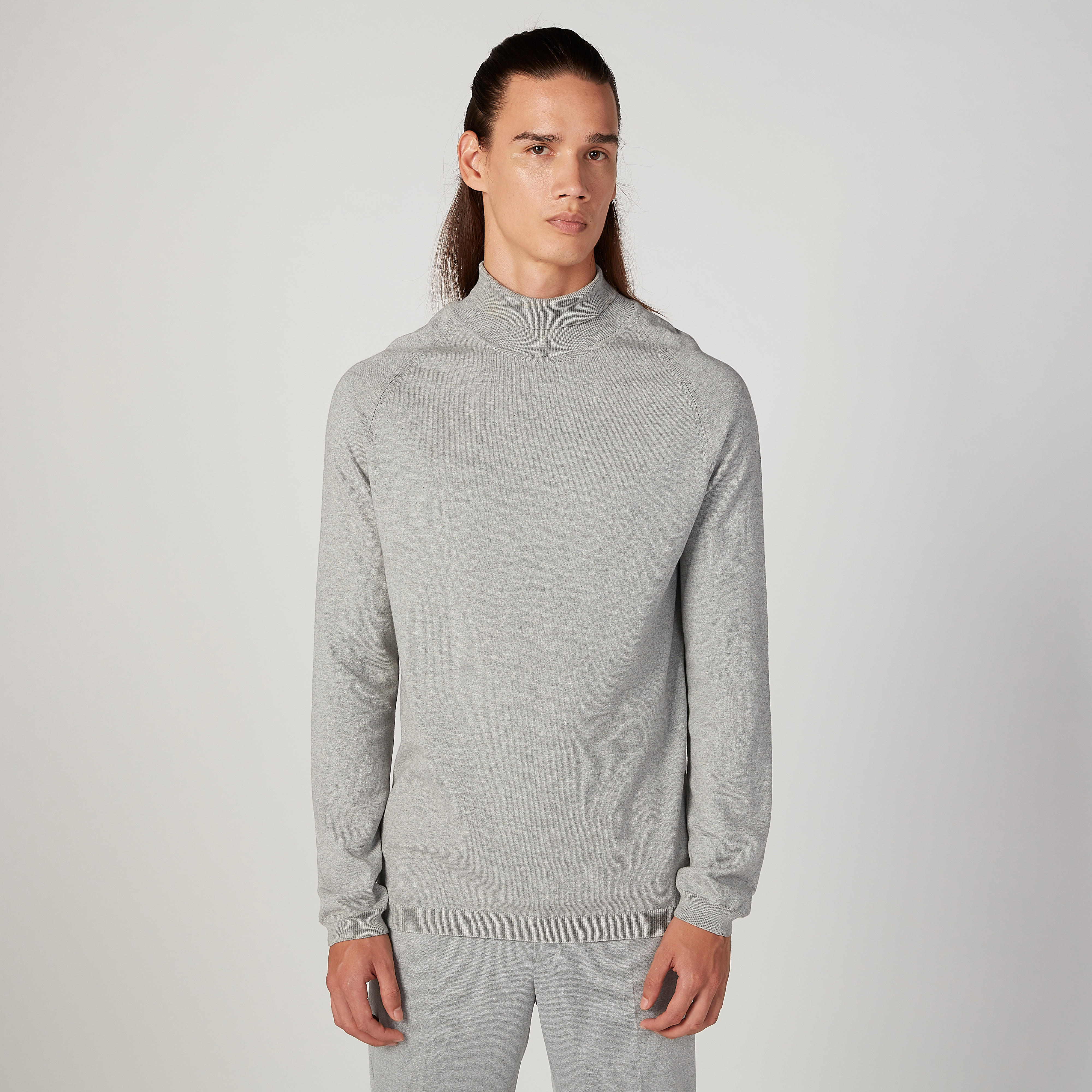 سويت شيرت سليم بارز الملمس بياقة عالية وأكمام طويلة من آيكونيك-men-winterwear-hoodiesandsweatshirts-image-1