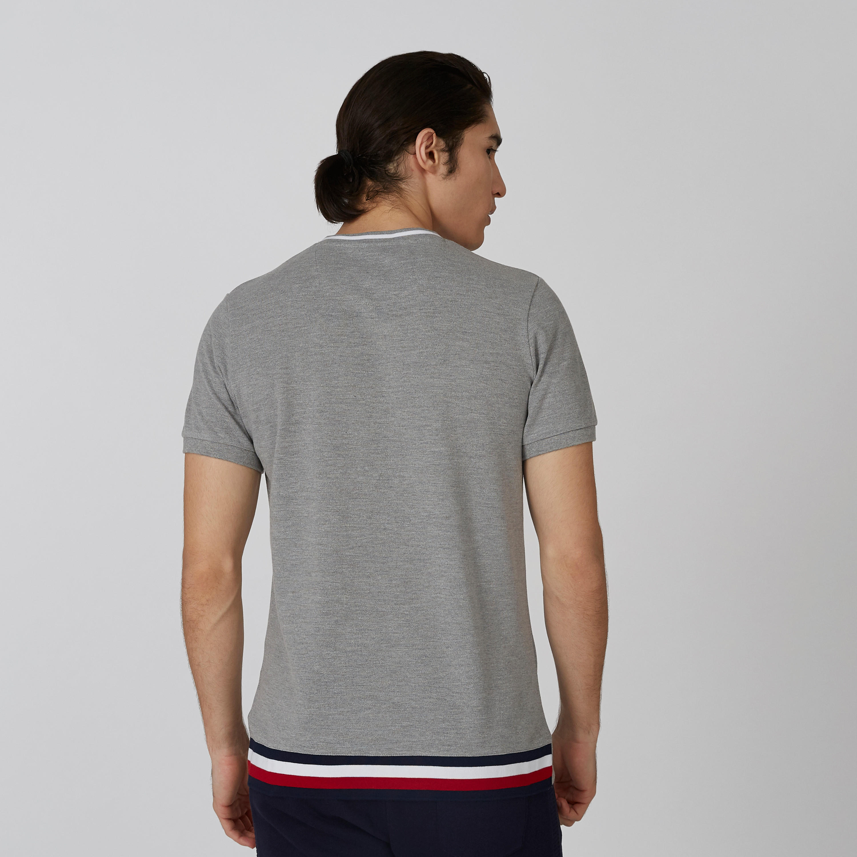 تيشيرت سليم بارز الملمس بياقة هينلي وأكمام قصيرة من آيكونيك-men-clothing-tshirtsandpolos-tshirts-image-7