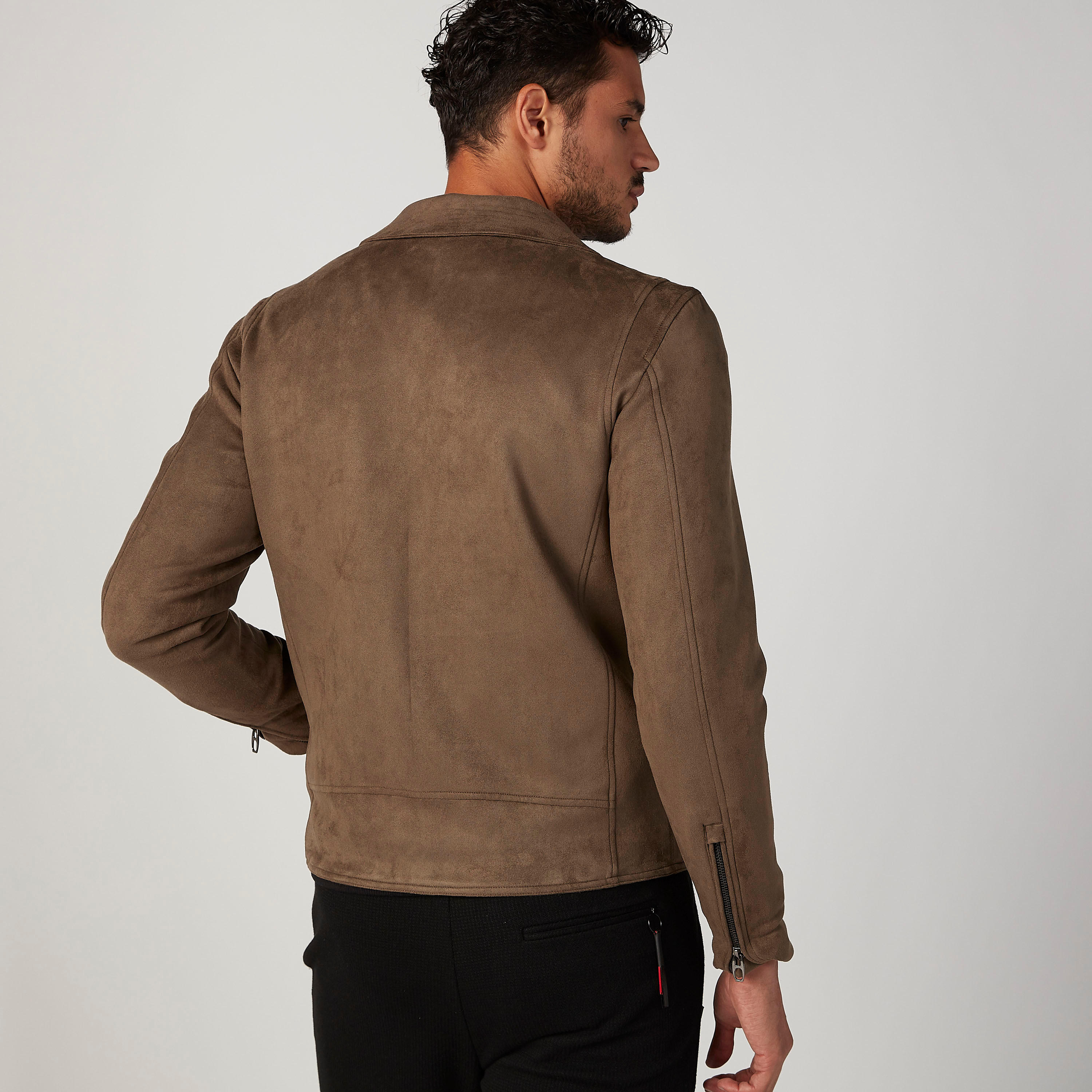 جاكيت بايكر بارز الملمس بأكمام طويلة وجيوب من آيكونيك-men-clothing-jacketsandblazers-jackets-image-4