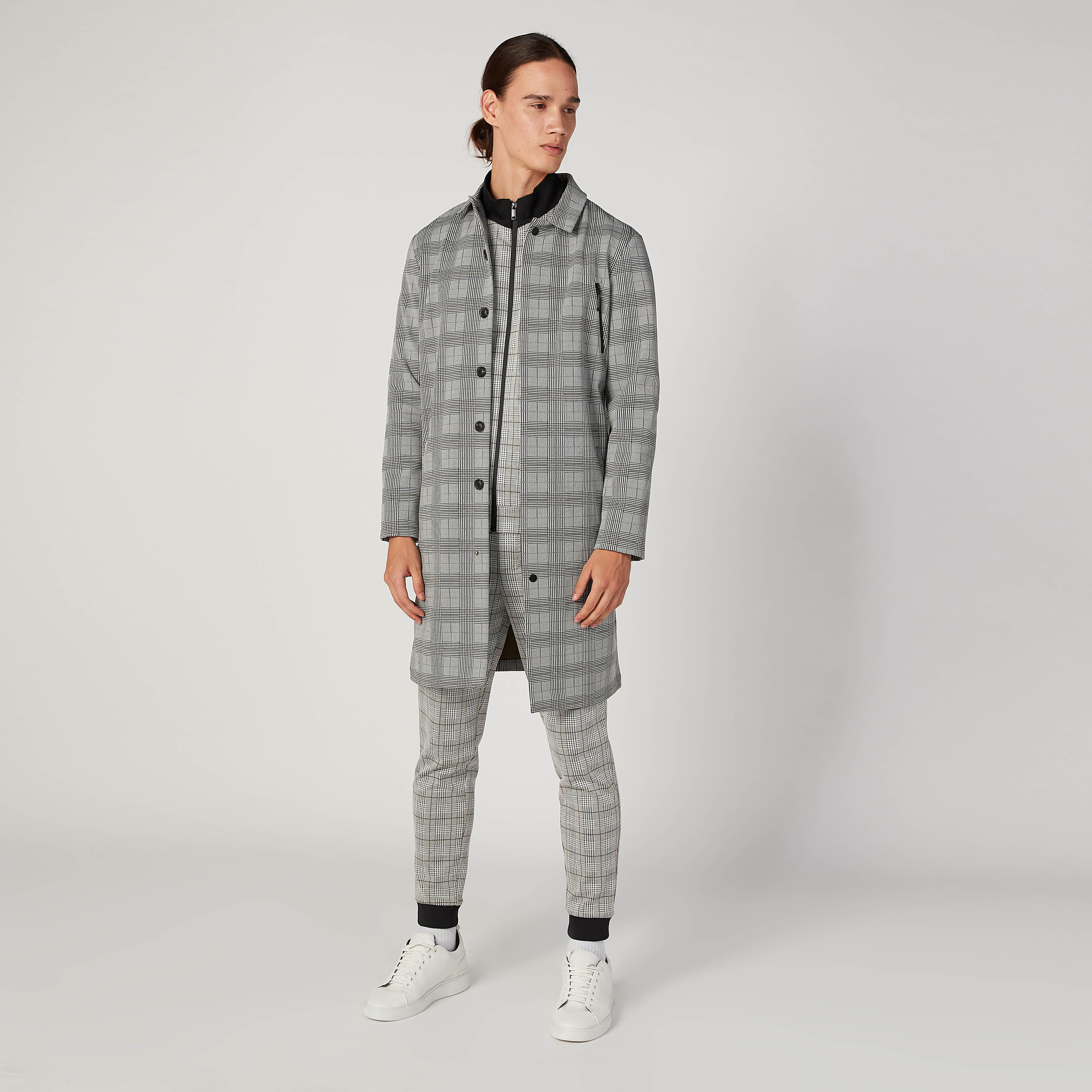 Iconic Slim Fit Chequered Sweatshirt with Long Sleeves-men-winterwear-hoodiesandsweatshirts-image-2