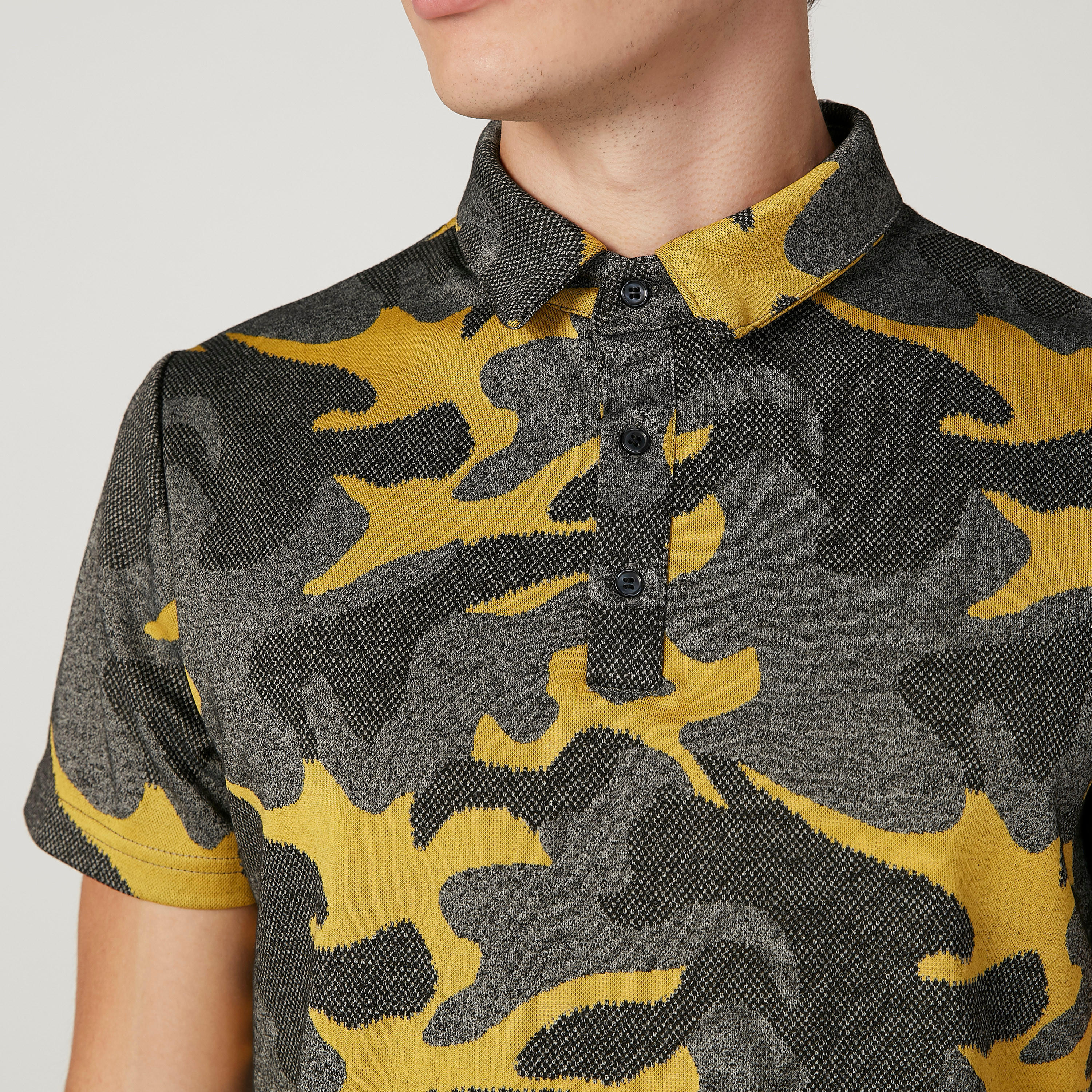 تيشيرت سليم وأكمام قصيرة وطبعات مموهة من آيكونيك-men-clothing-tshirtsandpolos-polos-image-3