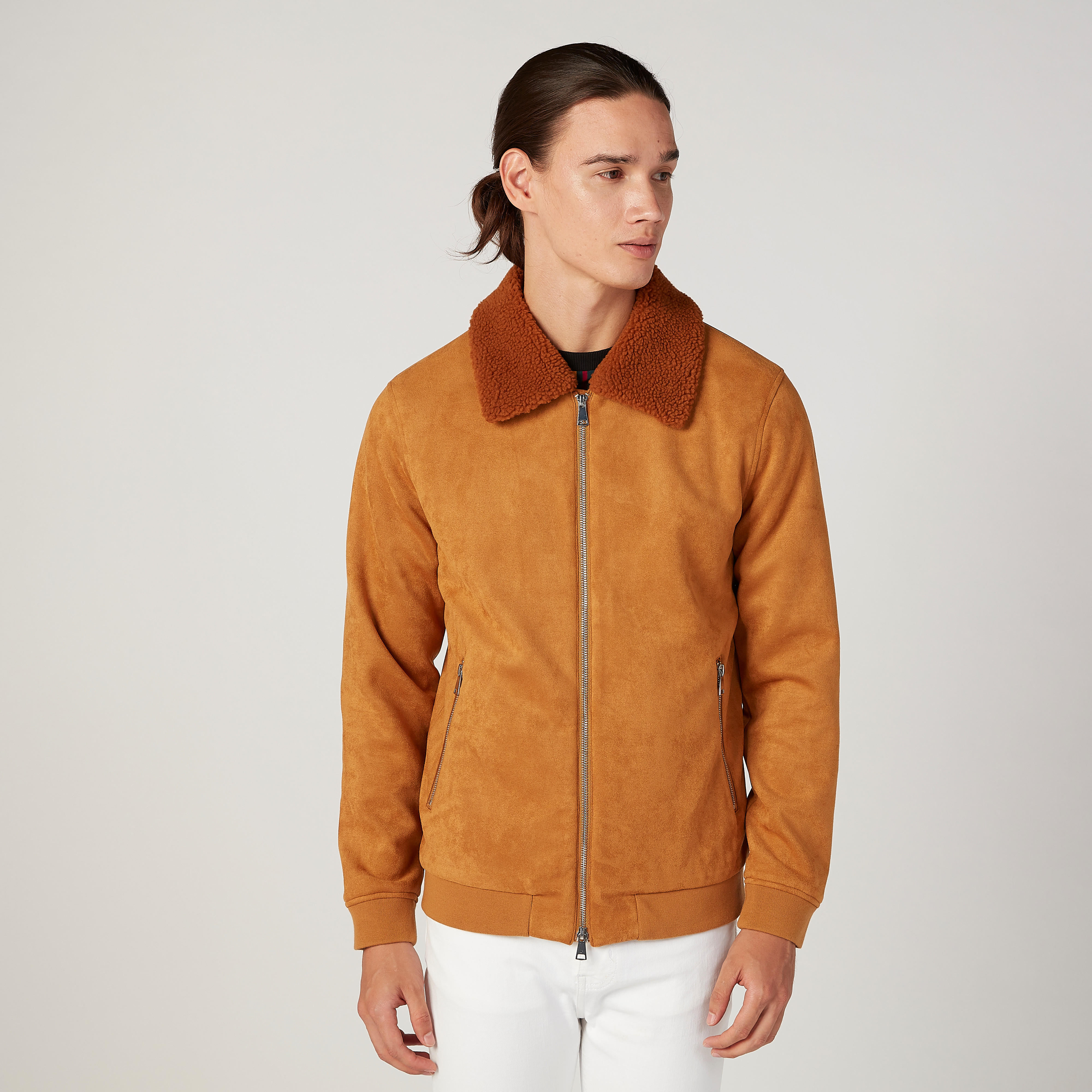 Iconic Textured Jacket with Long Sleeves and Pockets-men-clothing-jacketsandblazers-jackets-image-1