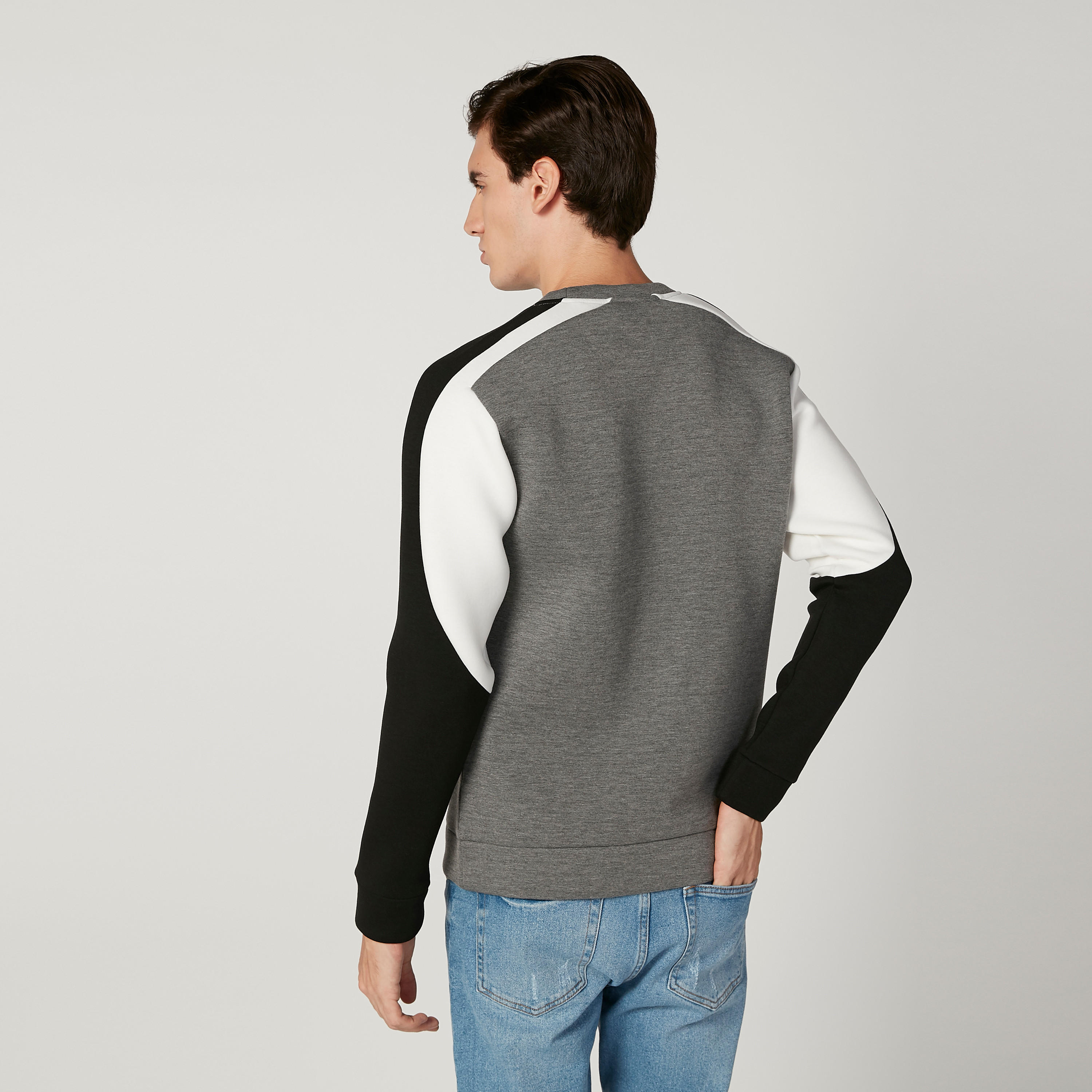 سويت شيرت سليم بكتل ألوان بياقة ضيّقة وأكمام طويلة من آيكونيك-men-winterwear-hoodiesandsweatshirts-image-4