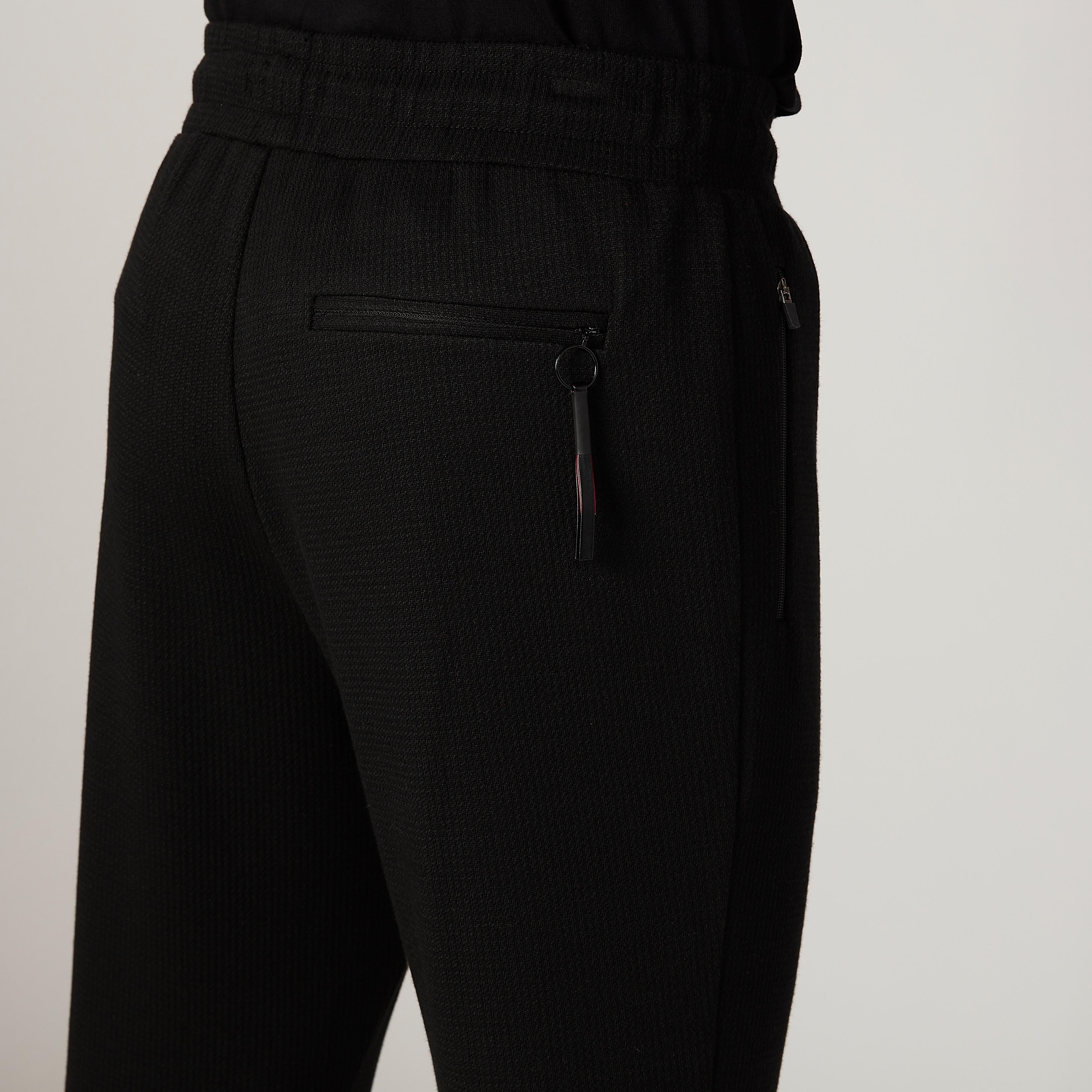بنطال رياضي سادة برباط إغلاق وخصر متوسط الارتفاع من آيكونيك-men-clothing-bottoms-joggers-image-3