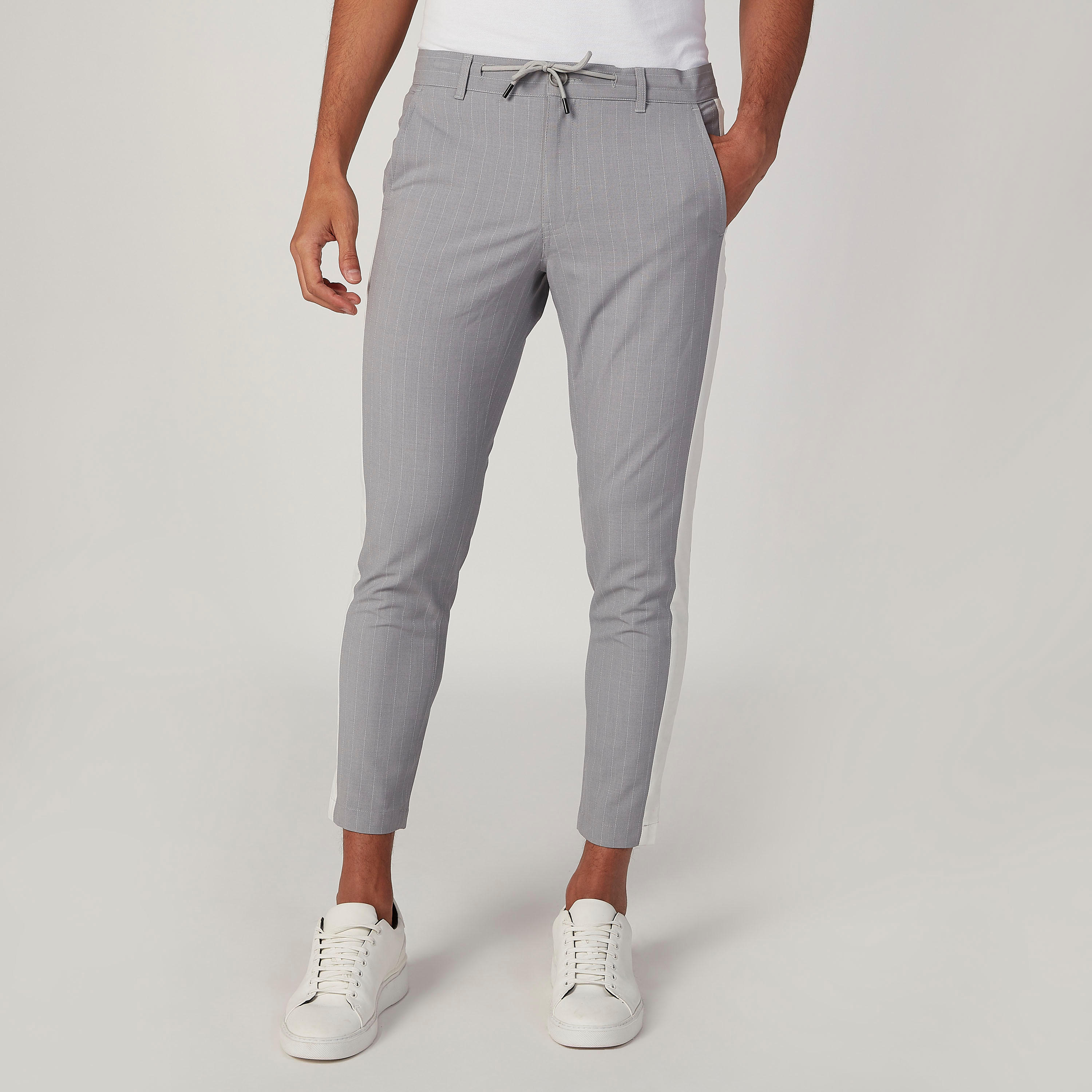 Iconic Slim Fit Striped Mid Waist Pants with Pocket Detail-men-clothing-bottoms-trousersandchinos-trousers-image-1