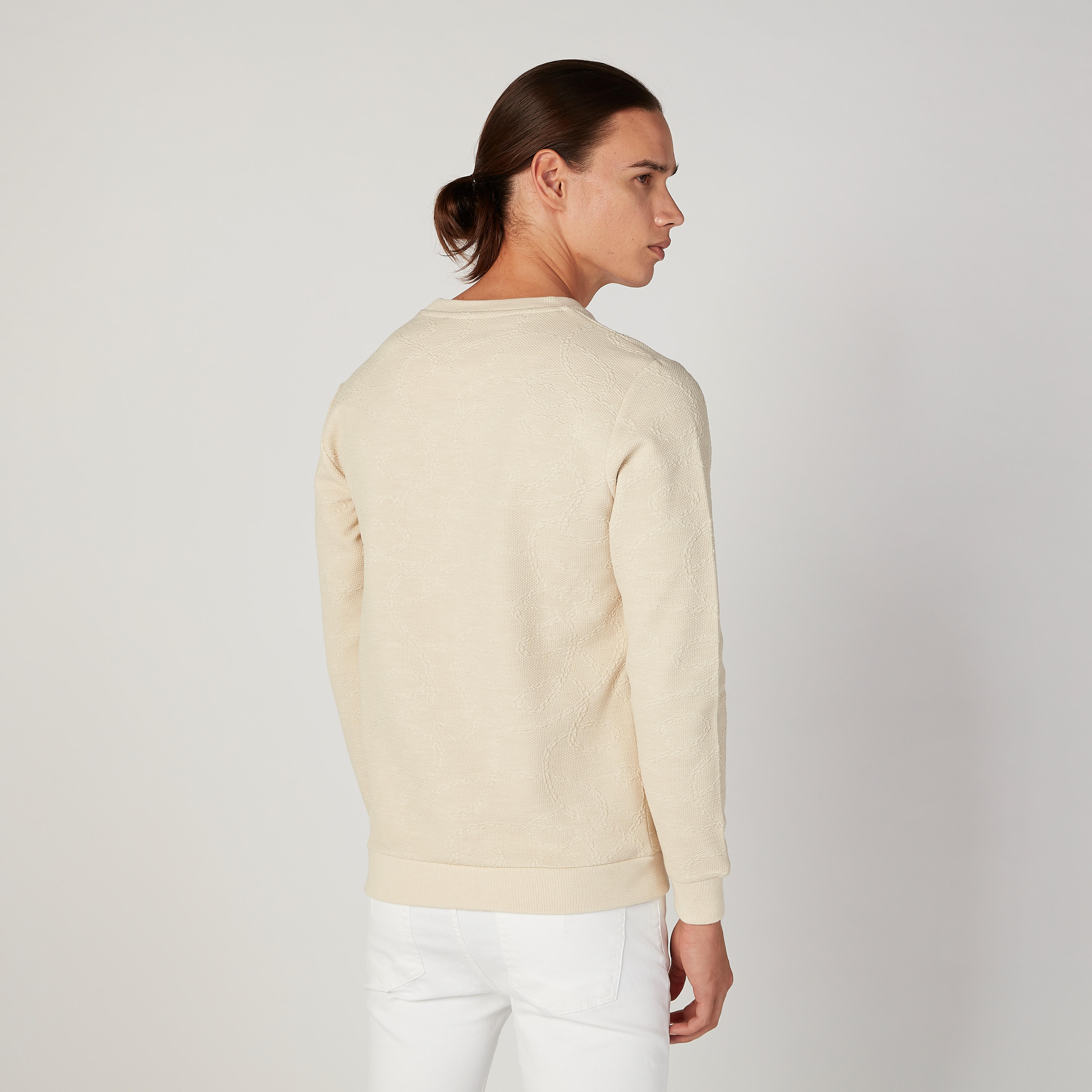 Iconic Slim Fit Textured Sweatshirt with Crew Neck and Long Sleeves-men-winterwear-hoodiesandsweatshirts-image-4