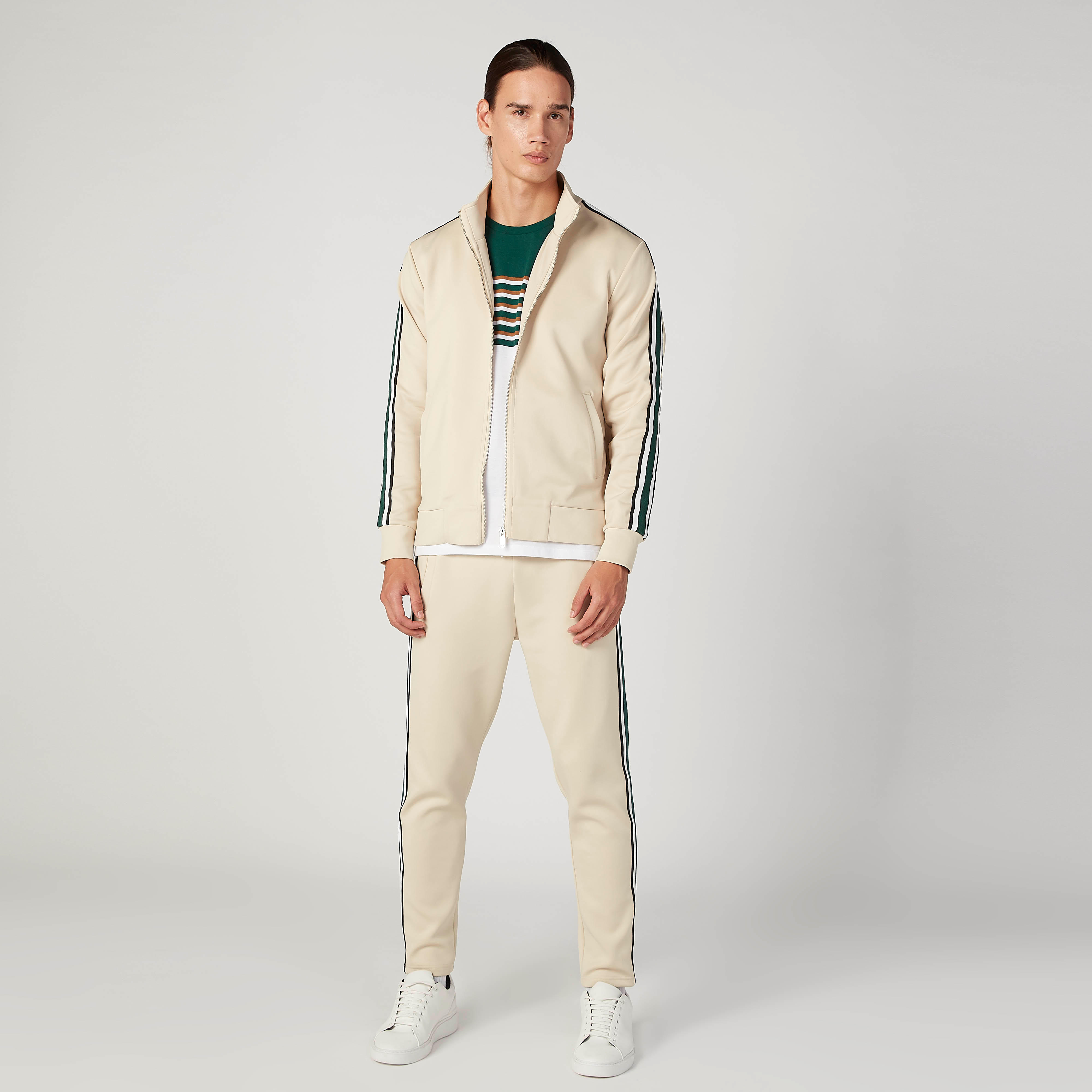 سويت شيرت سليم فيت بأكمام طويلة وتقليم من آيكونيك-men-winterwear-hoodiesandsweatshirts-image-2